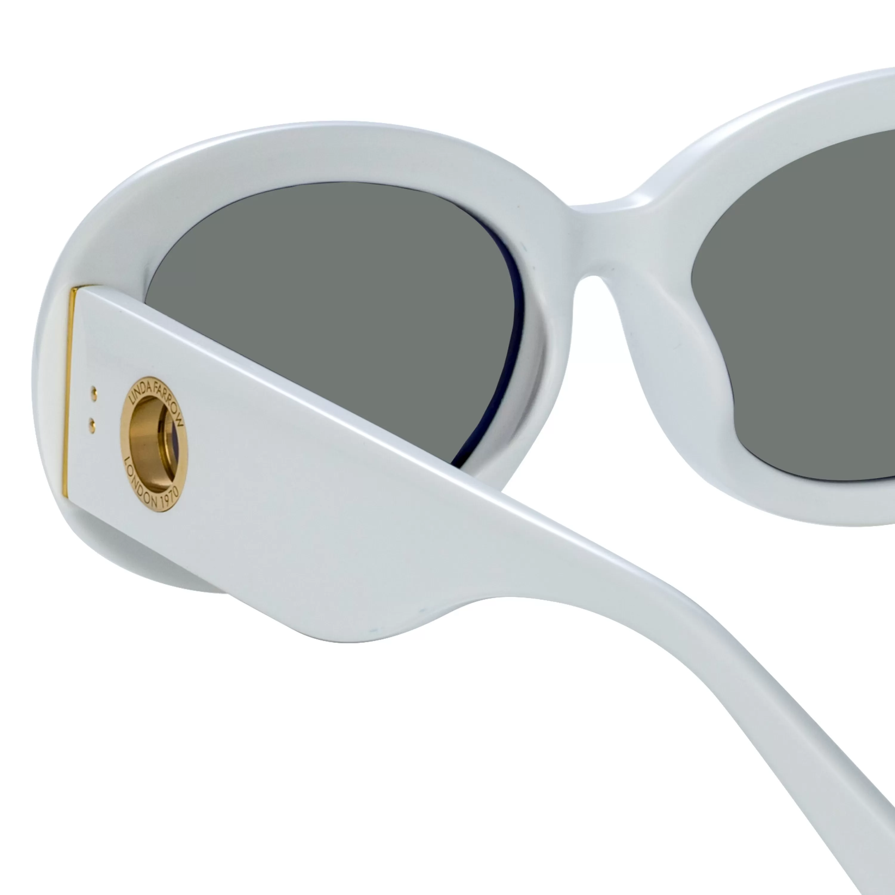 lina_oval_sunglasses_in_white_4.webp Women LINDA FARROW (U.K.) Lina Oval Sunglasses in White