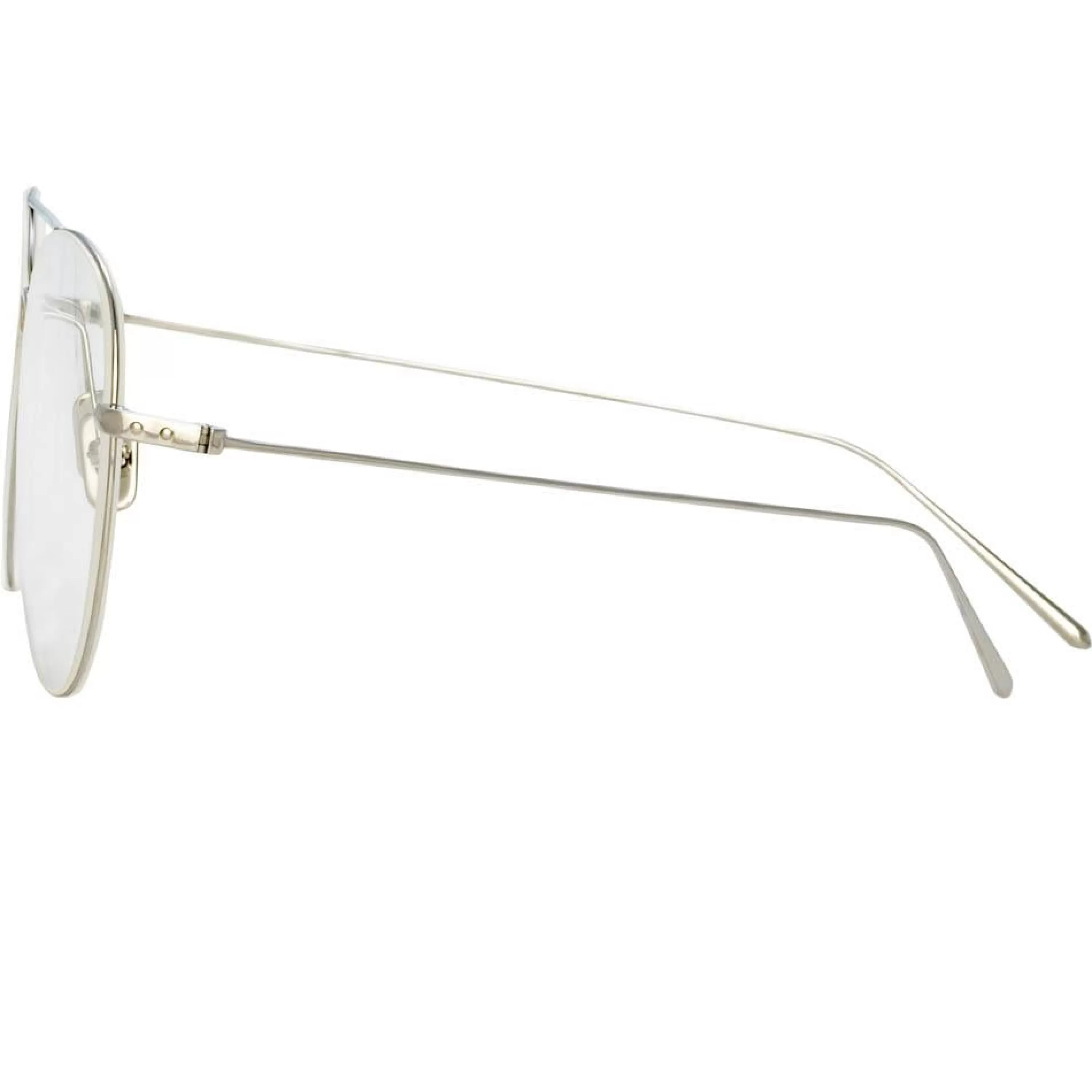 lloyds_a_aviator_optical_frame_in_white_gold_2.webp Linda Farrow Linear Lloyds A Aviator Optical Frame in White Gold