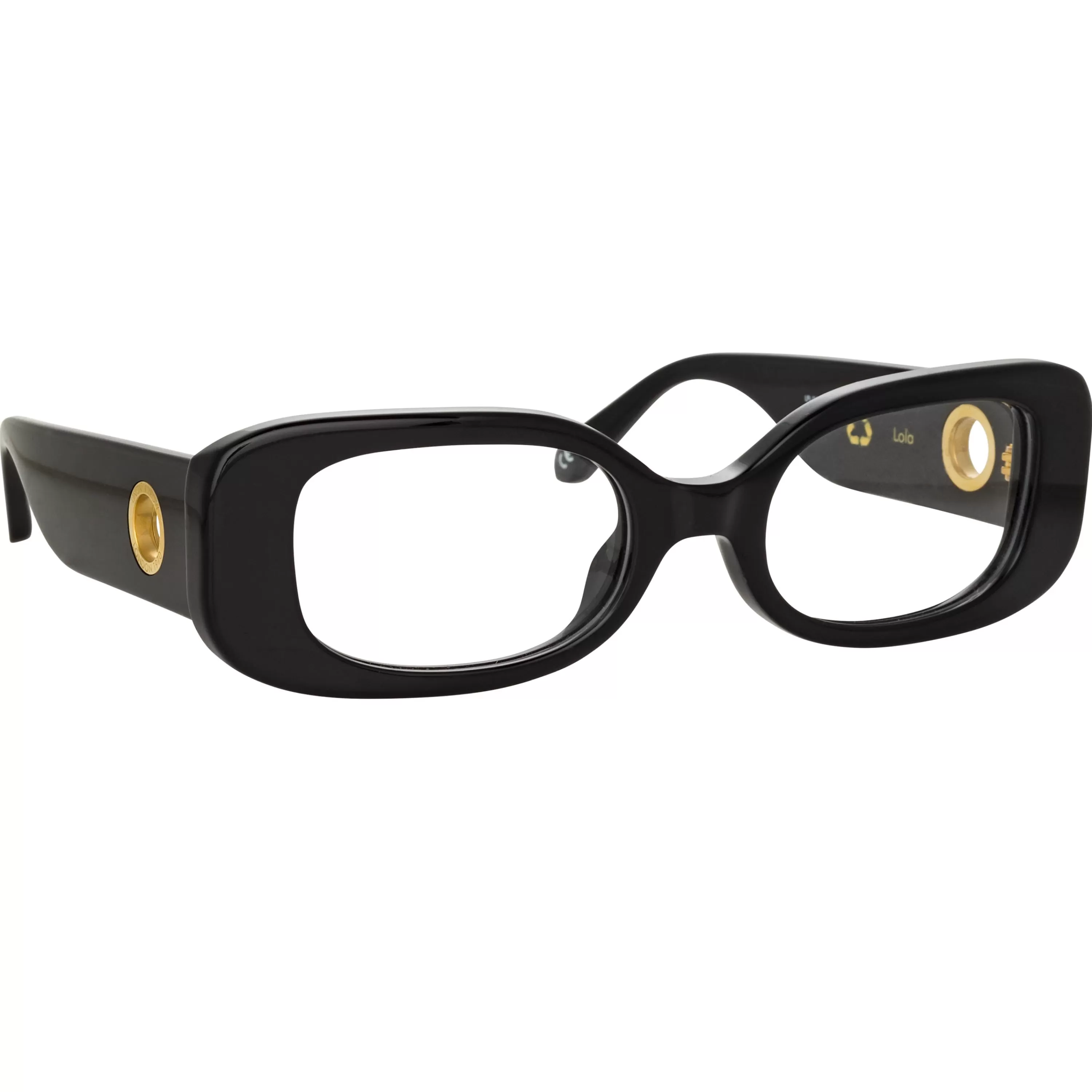 lola_rectangular_optical_frame_in_black_2.webp LINDA FARROW UK Lola Rectangular Optical Frame in Black