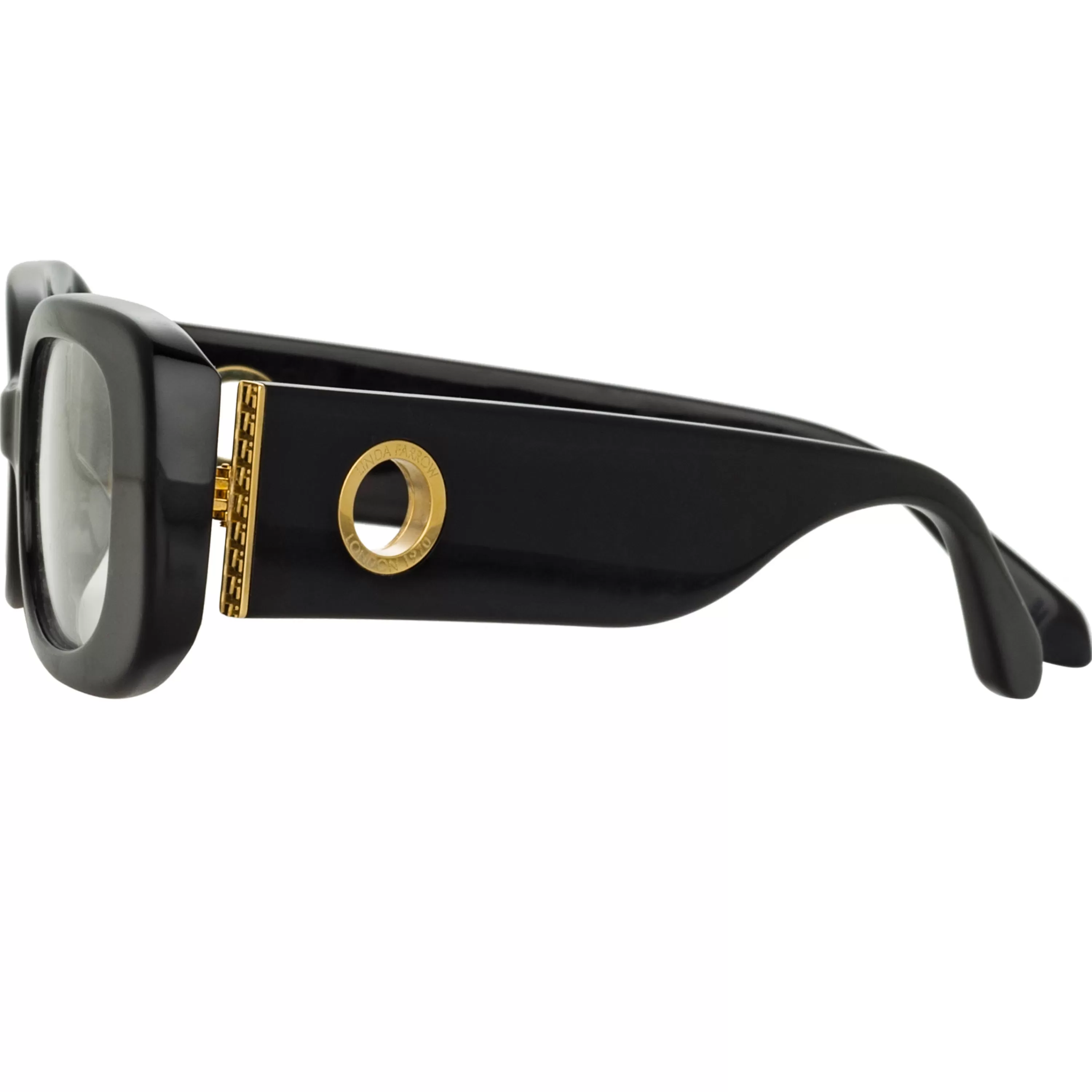 lola_rectangular_optical_frame_in_black_3.webp LINDA FARROW UK Lola Rectangular Optical Frame in Black