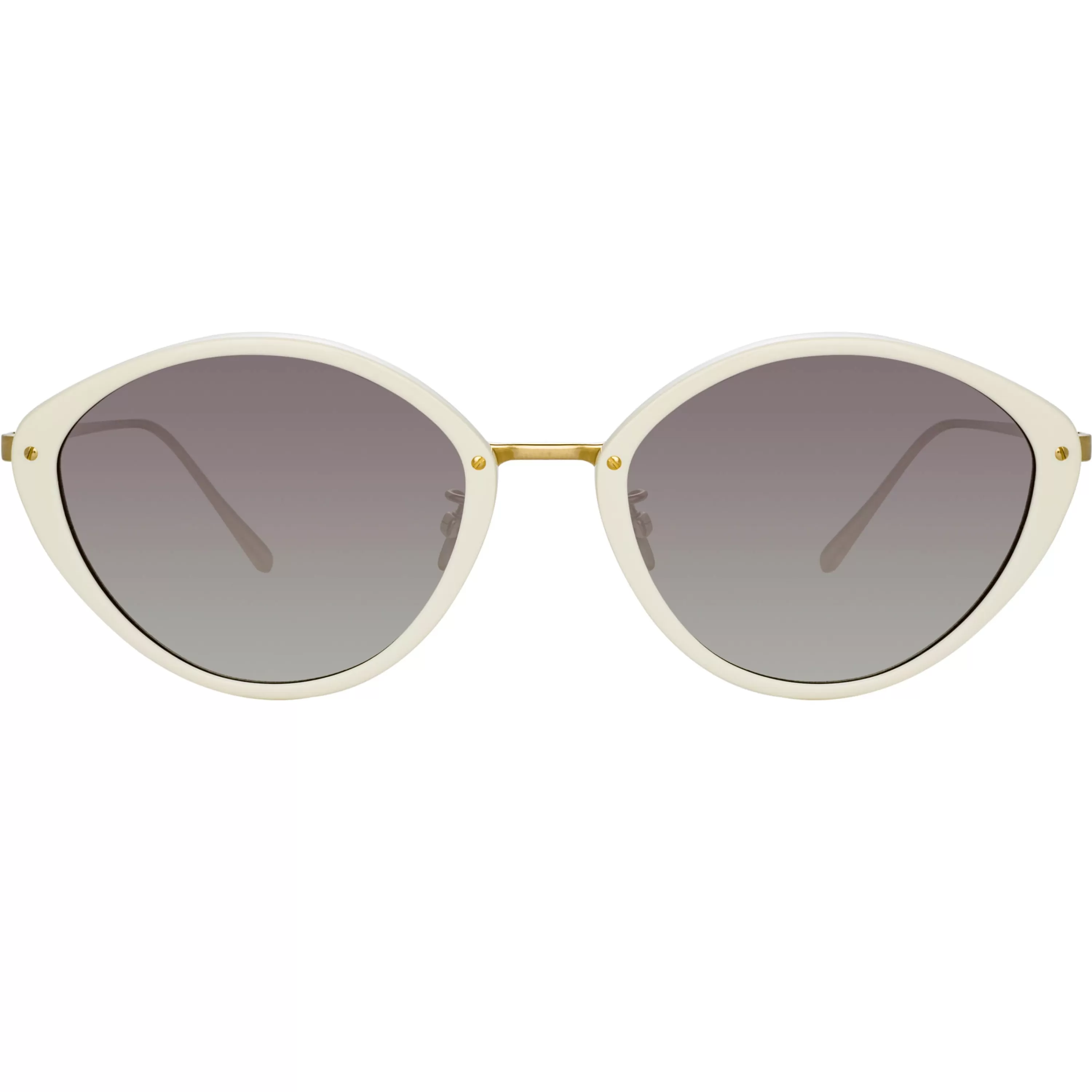 Linda Farrow Lucy Cat Eye Sunglasses in White