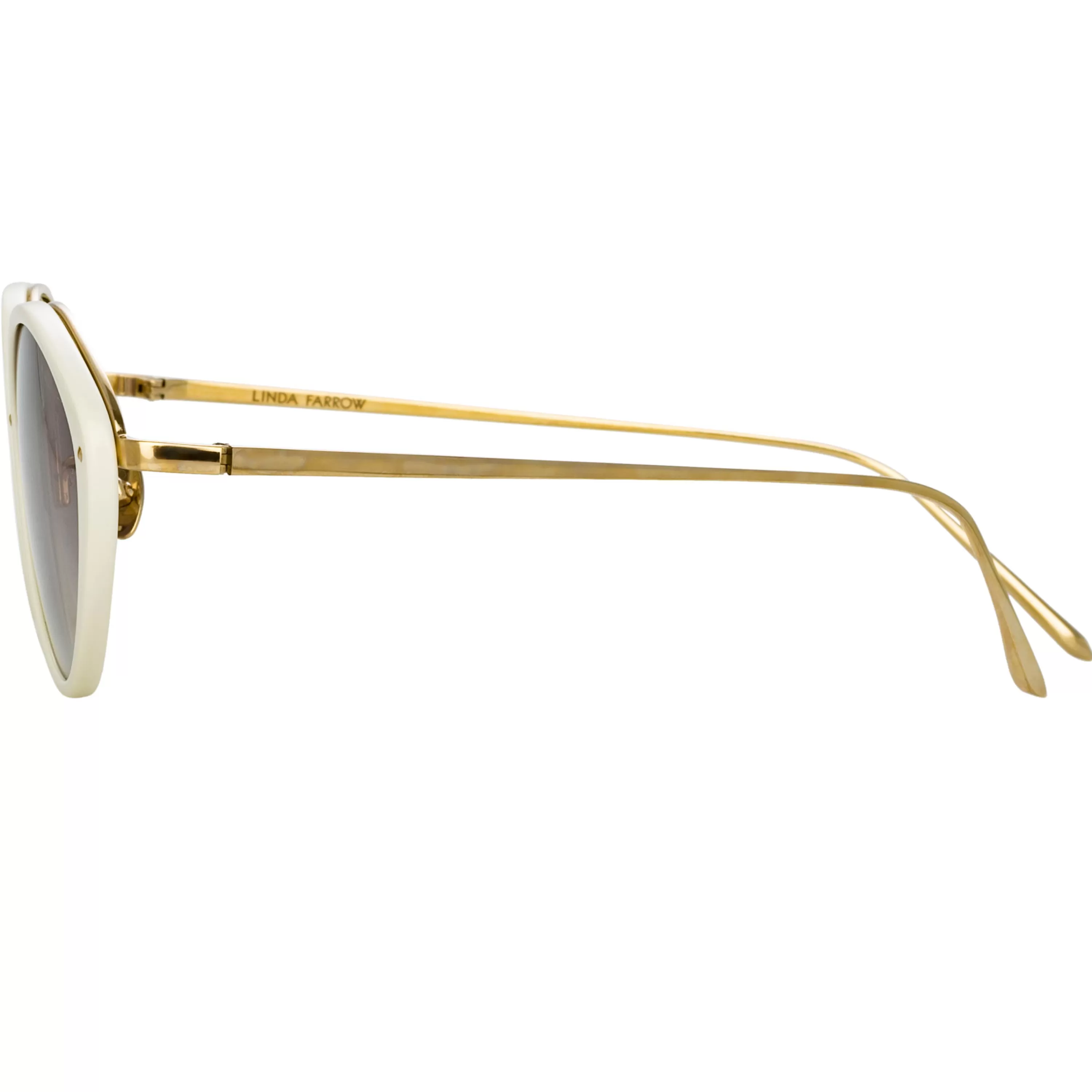 lucy_cat_eye_sunglasses_in_white_2.webp Linda Farrow Lucy Cat Eye Sunglasses in White