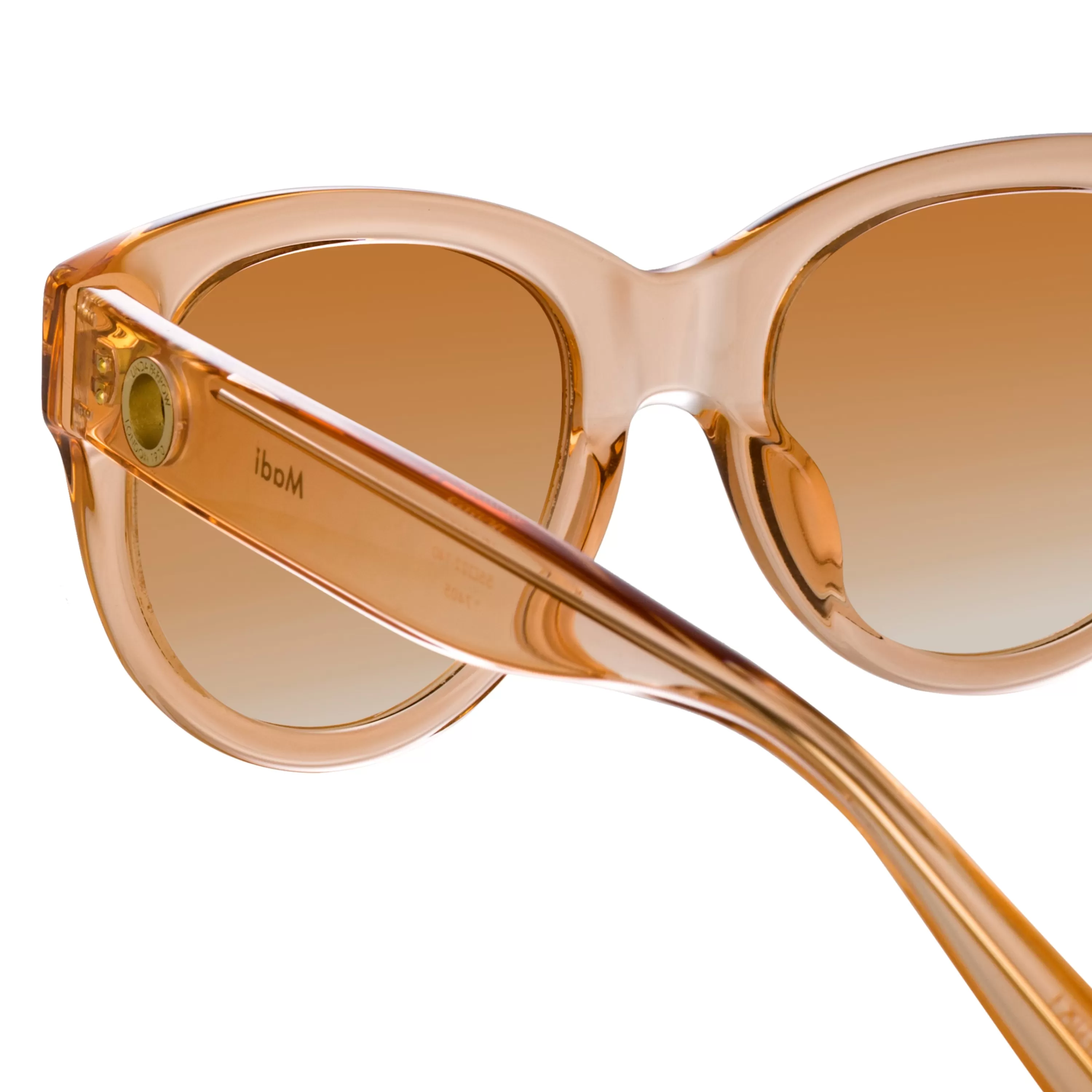 madi_oversized_sunglasses_in_peach_3.webp LINDA FARROW (U.K.) Madi Oversized Sunglasses in Peach