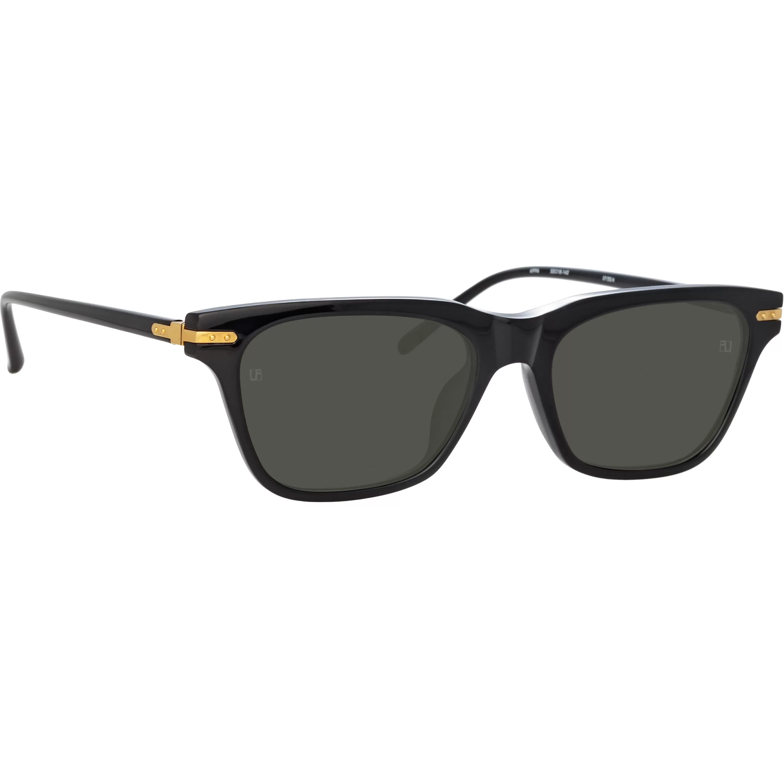 Linda Farrow Linear Mae A Cat Eye Sunglasses in Black
