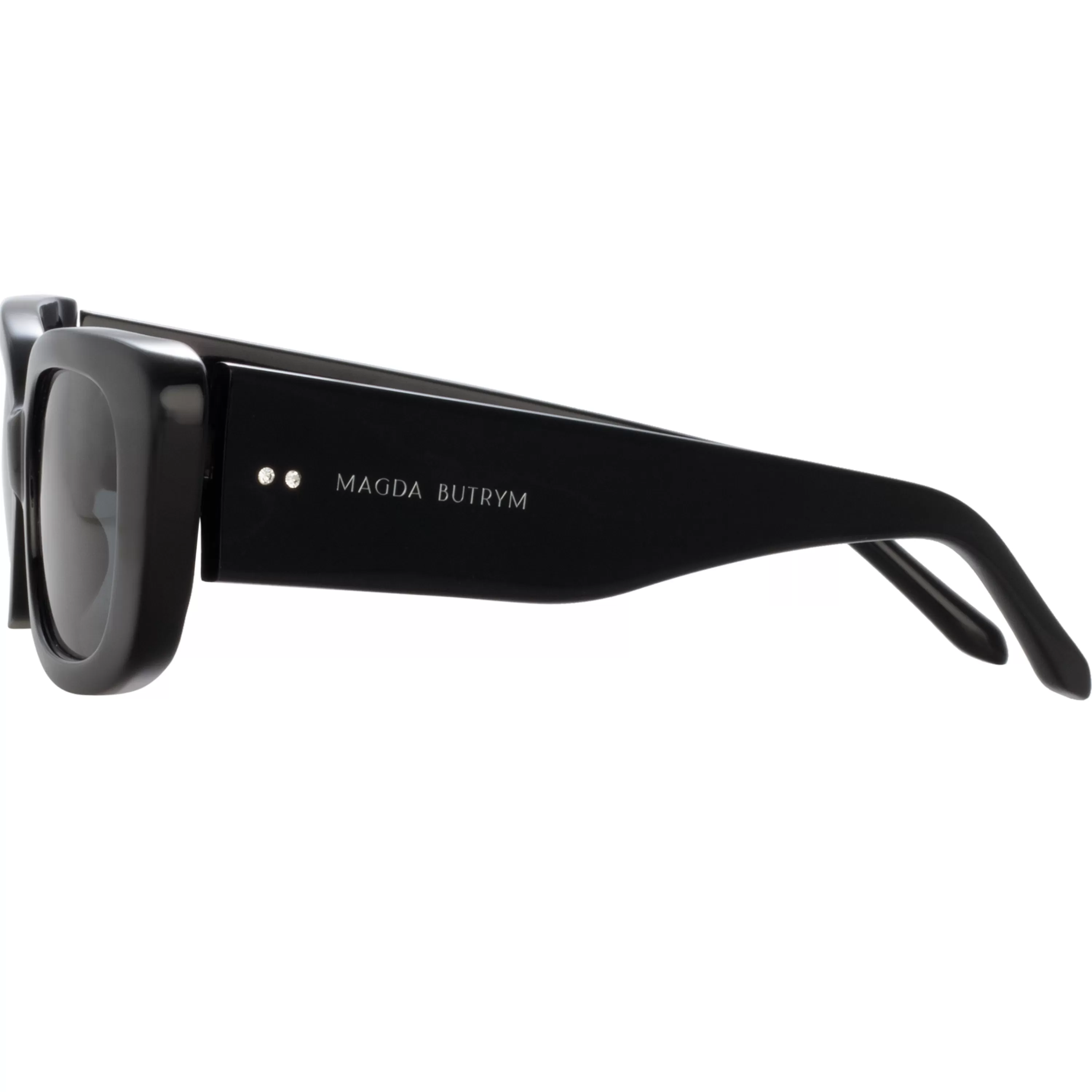 magda_butrym_cat_eye_sunglasses_in_black_2.webp LINDA FARROW (U.K.) Magda Butrym Cat Eye Sunglasses in Black