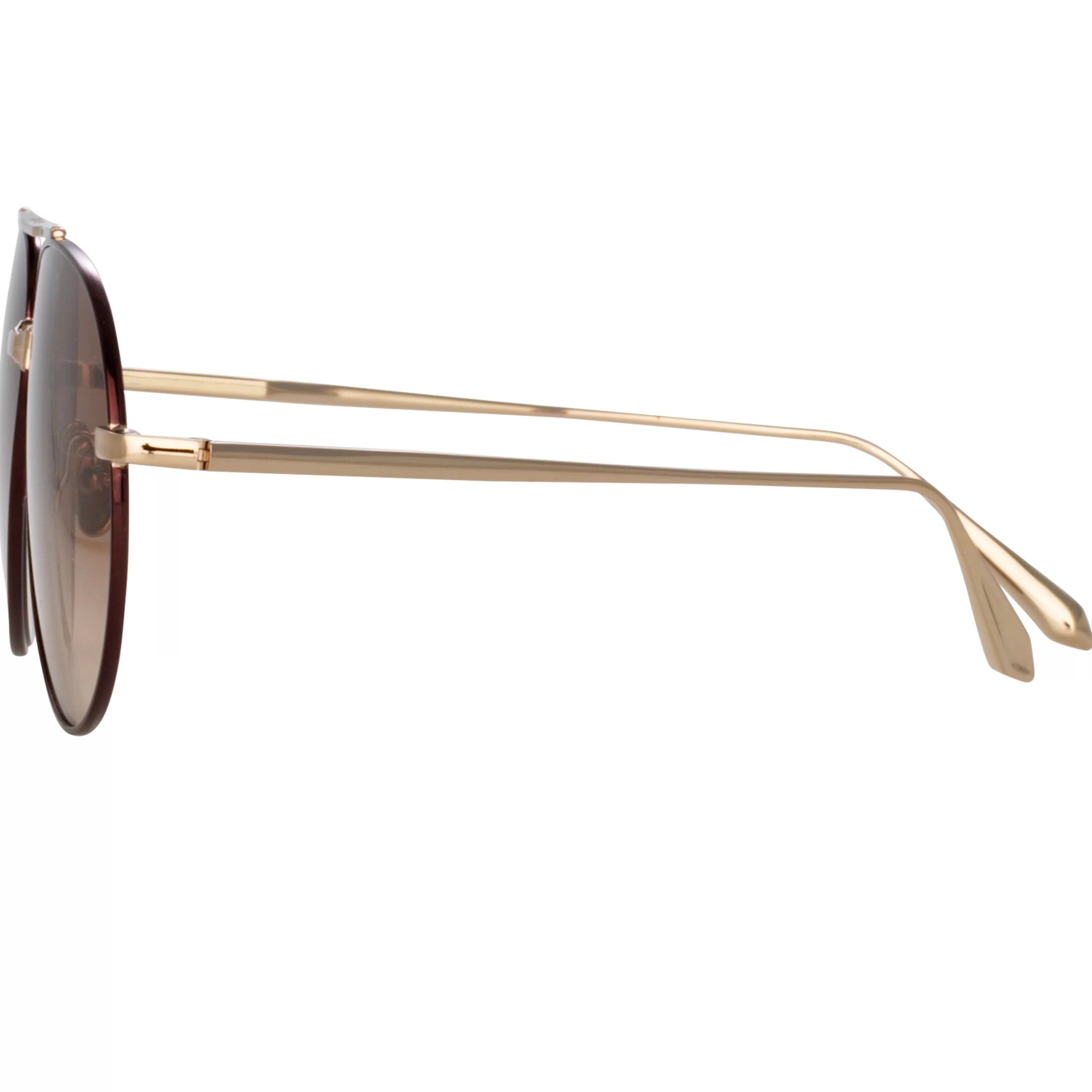 marcelo_aviator_sunglasses_in_brown_2.webp Women LINDA FARROW (U.K.) Marcelo Aviator Sunglasses in Brown