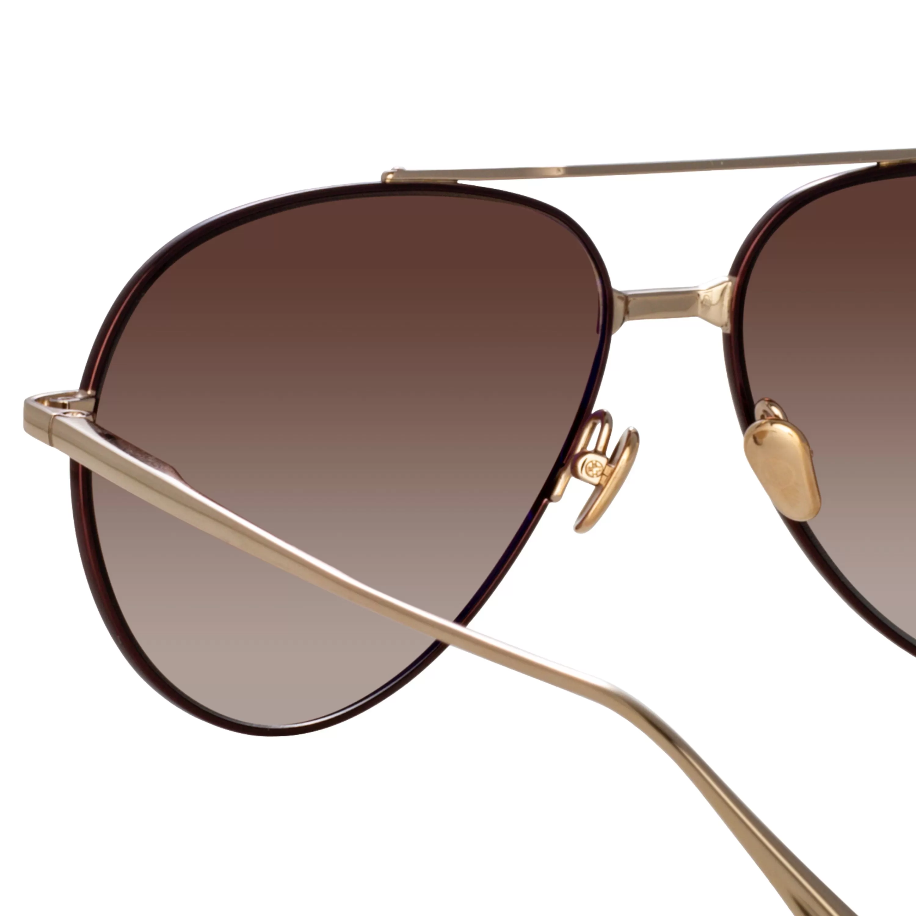 marcelo_aviator_sunglasses_in_brown_3.webp Women LINDA FARROW (U.K.) Marcelo Aviator Sunglasses in Brown