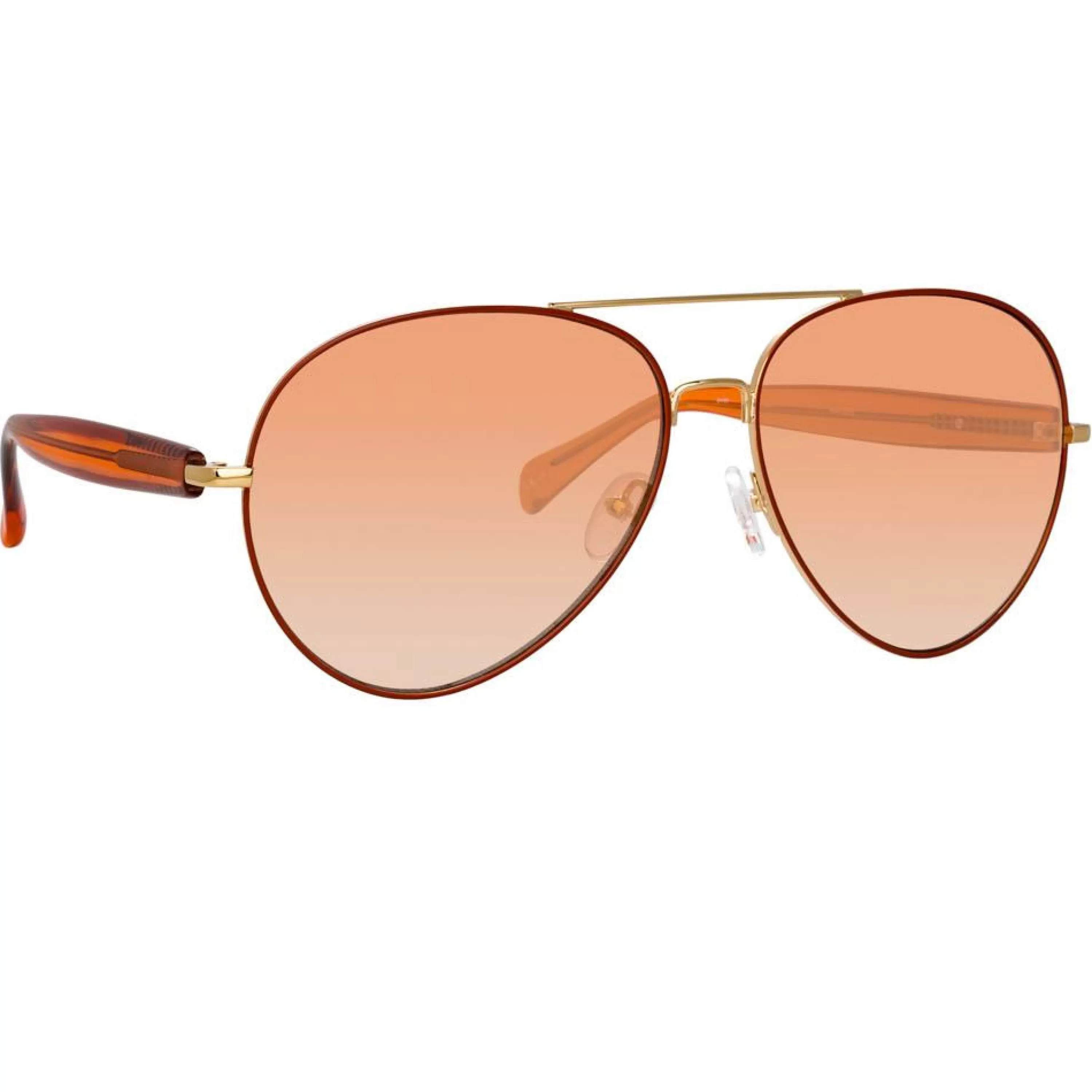 Matthew Williamson Primrose Aviator Sunglasses in Yellow Gold