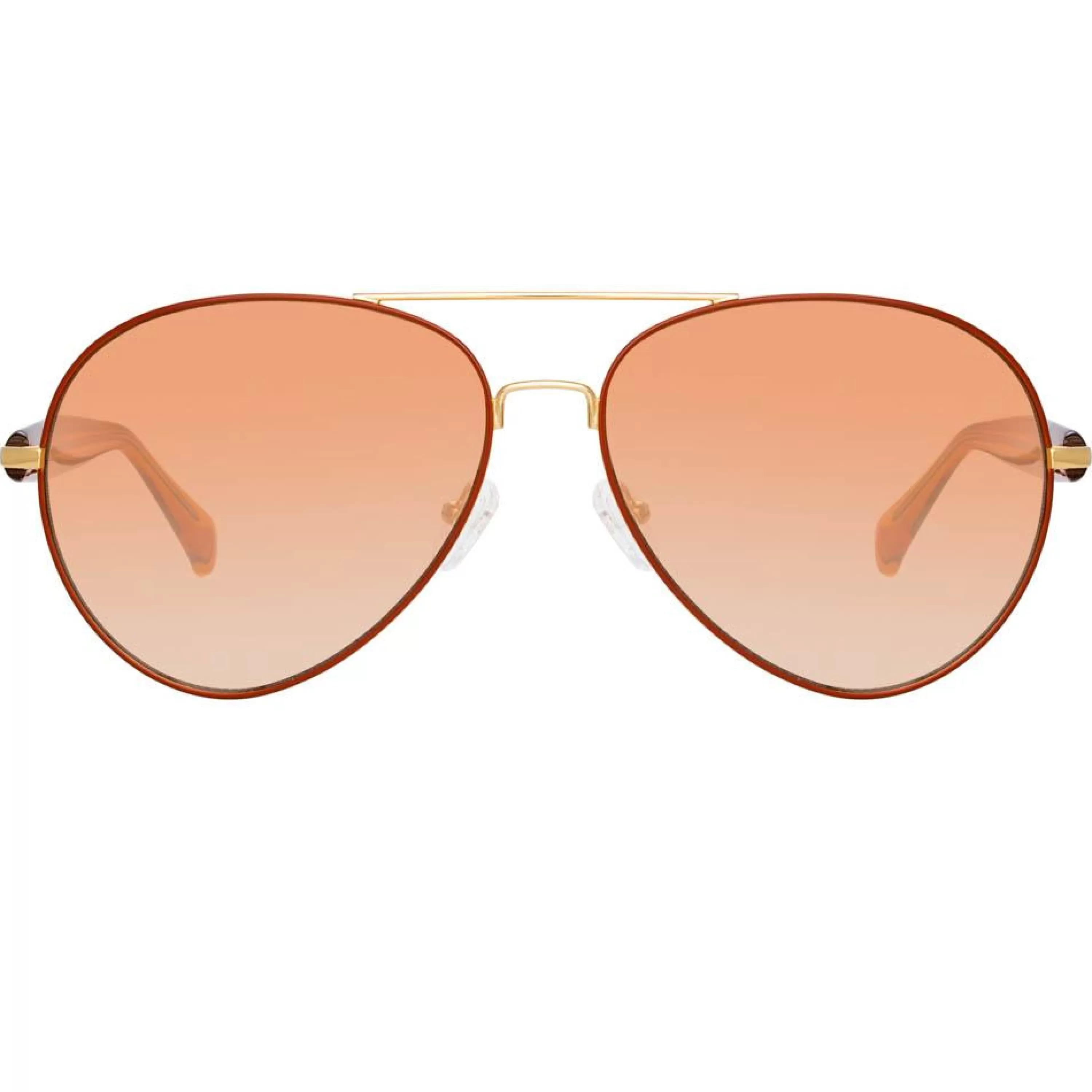 Matthew Williamson Primrose Aviator Sunglasses in Yellow Gold