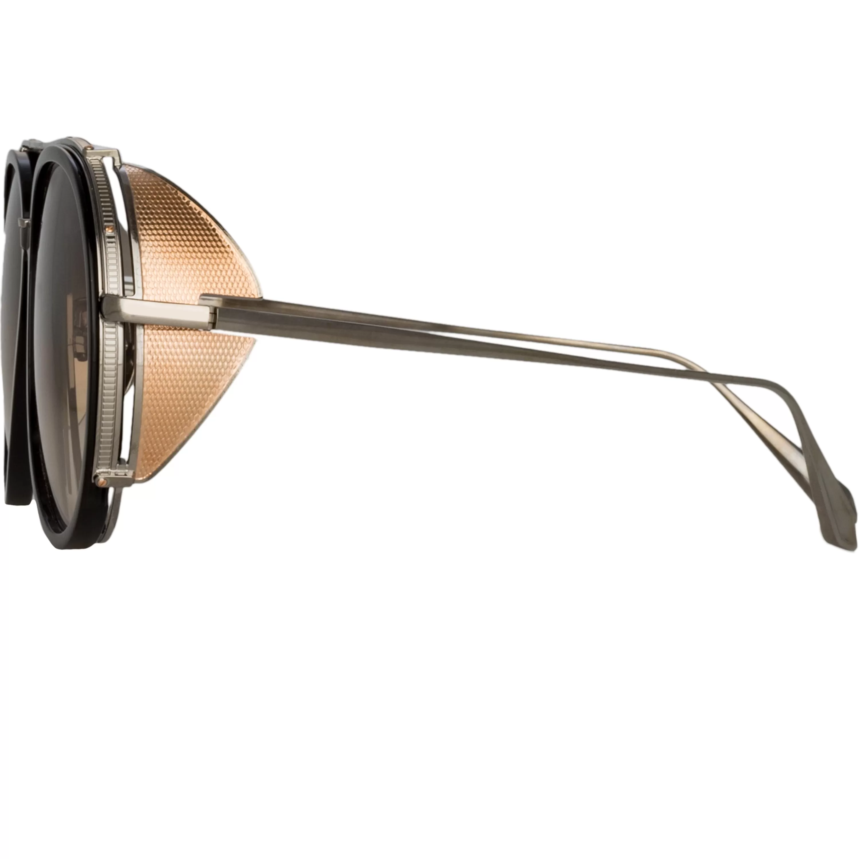 maverick_aviator_sunglasses_in_white_gold_2.webp Women LINDA FARROW (U.K.) Maverick Aviator Sunglasses in White Gold