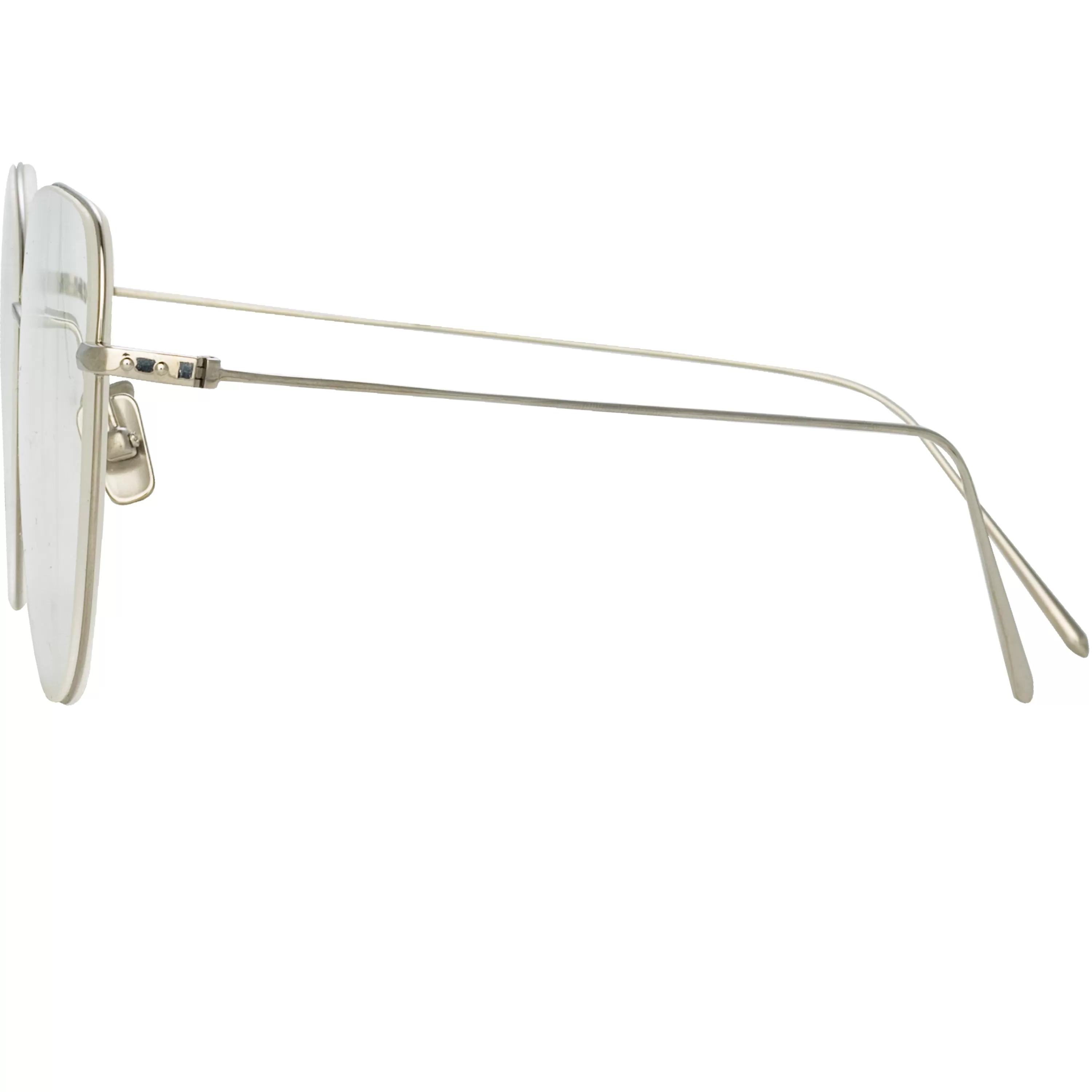 maya_cat_eye_optical_frame_in_white_gold_2.webp Linda Farrow Linear Maya Cat Eye Optical Frame in White Gold