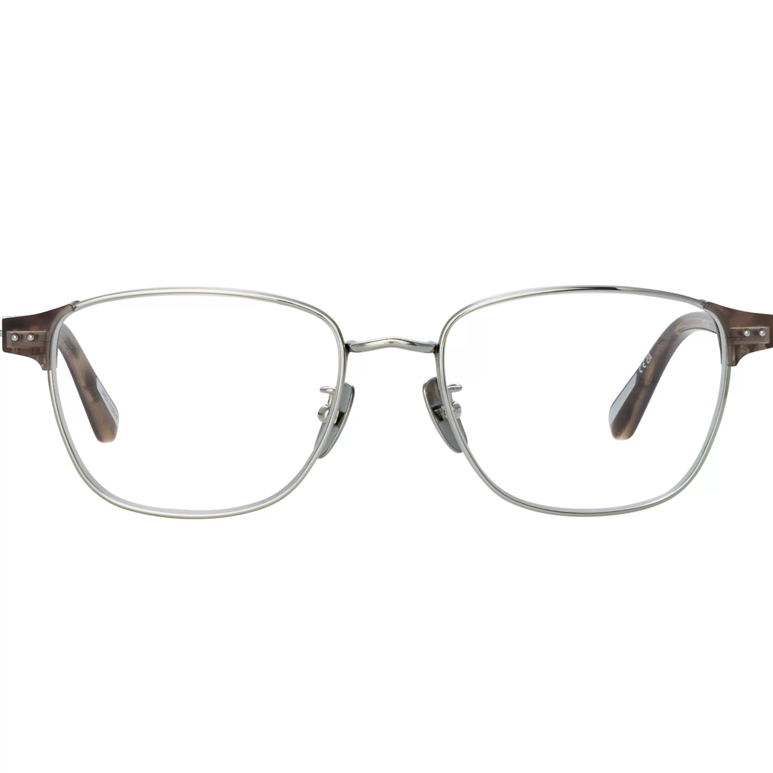 Women Linda Farrow Men's Alvar Optical D-Frame in Grey Horn