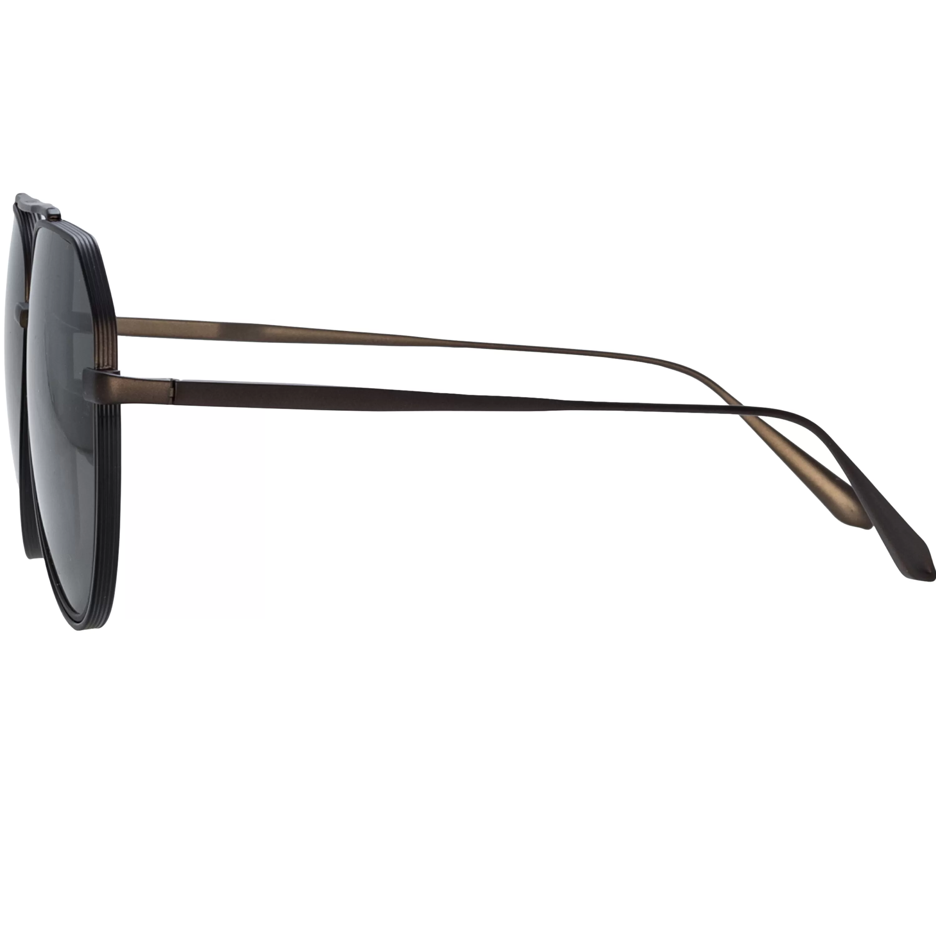 mens_bayer_aviator_sunglasses_in_nickel_3.webp LINDA FARROW BLACK SERIES Men's Bayer Aviator Sunglasses in Nickel