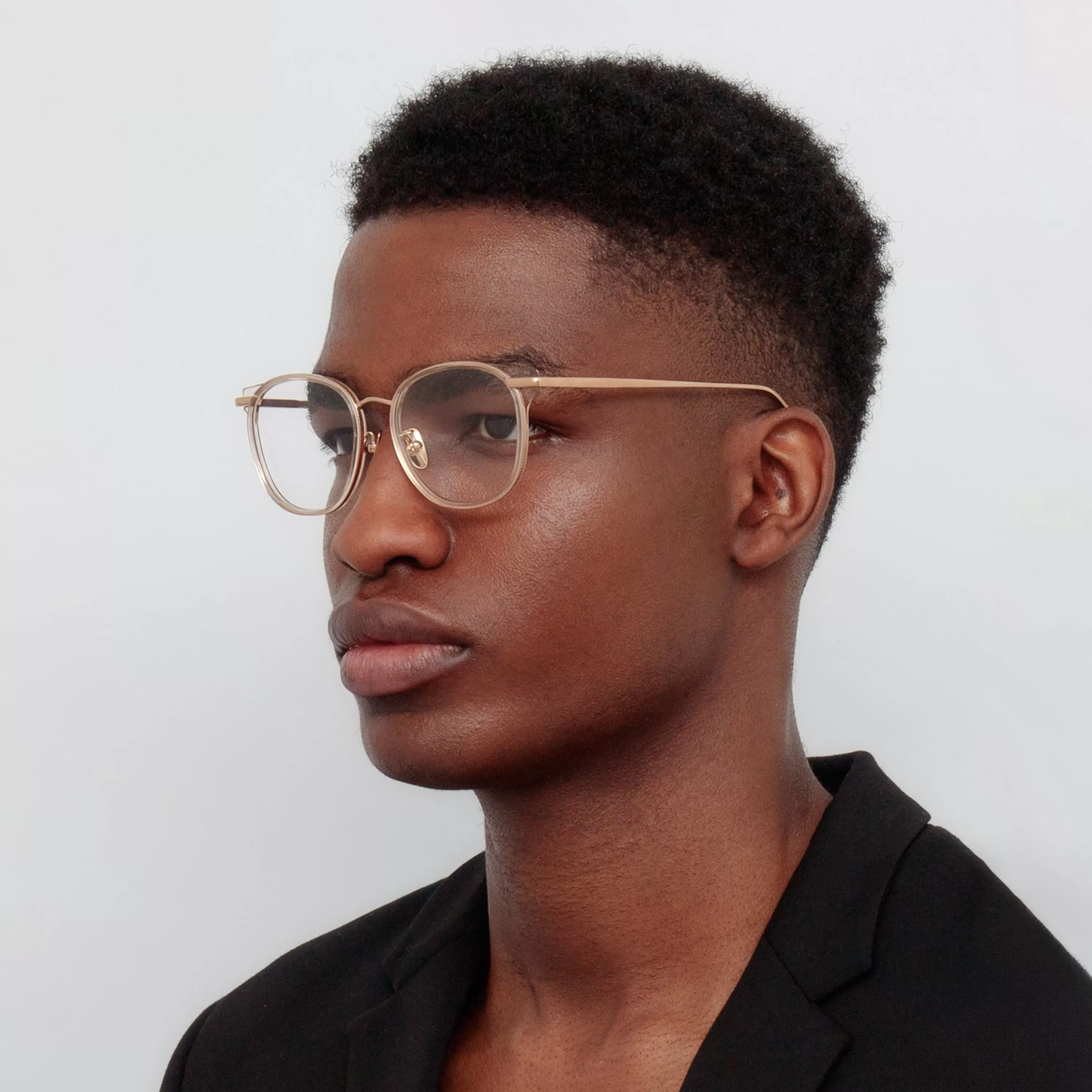 Women Linda Farrow Men's Bower Optical D-Frame in Ash