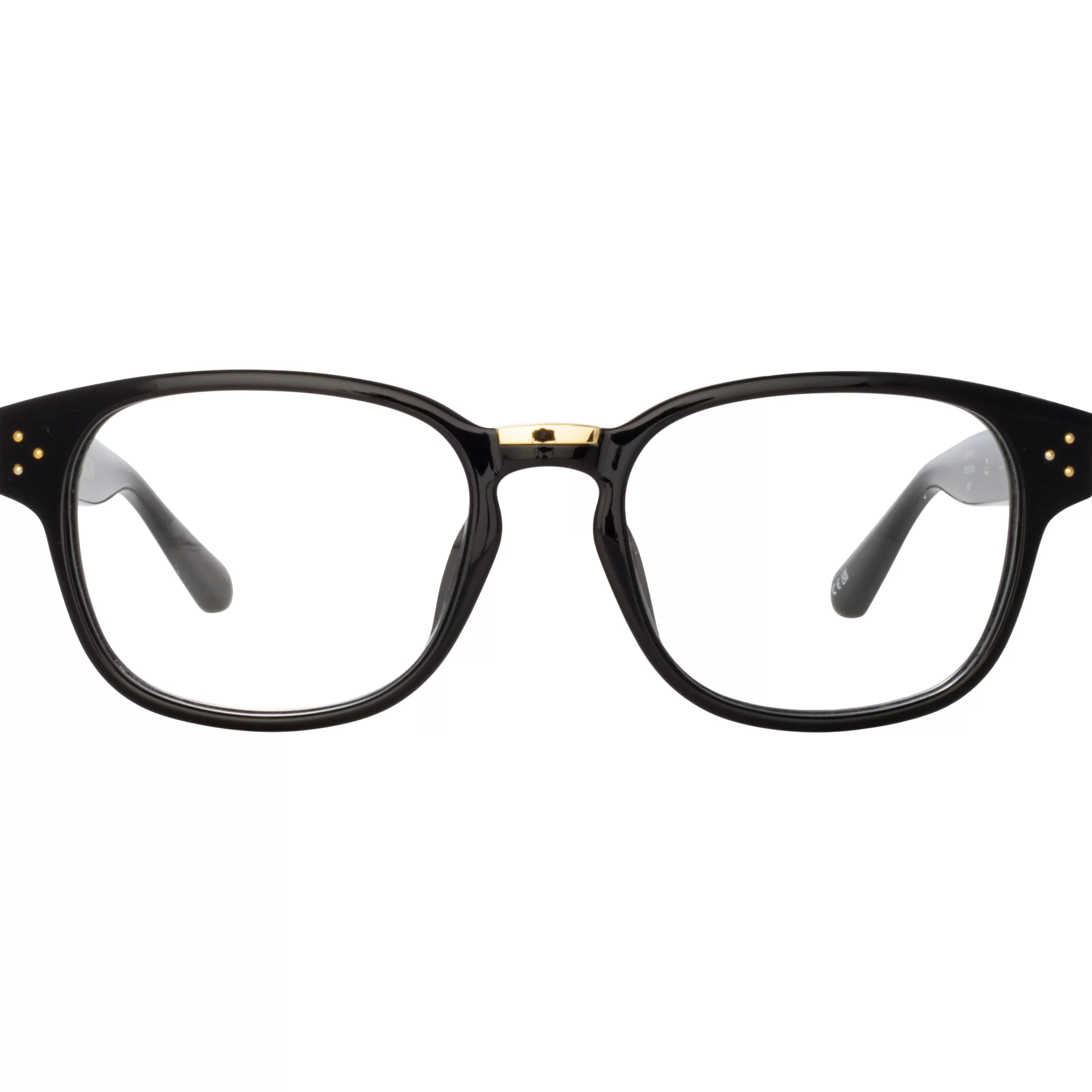 LINDA FARROW (U.K.) Men's Carlos Optical D-Frame in Black