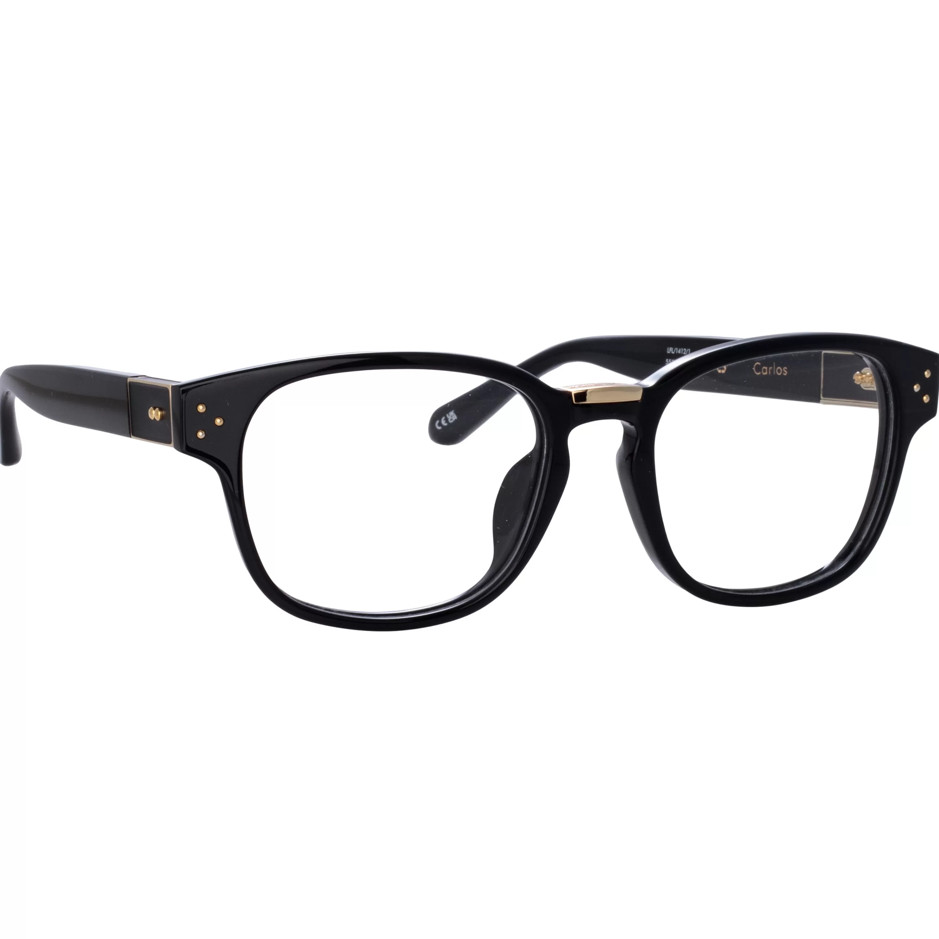 mens_carlos_optical_dframe_in_black_4.webp LINDA FARROW (U.K.) Men's Carlos Optical D-Frame in Black