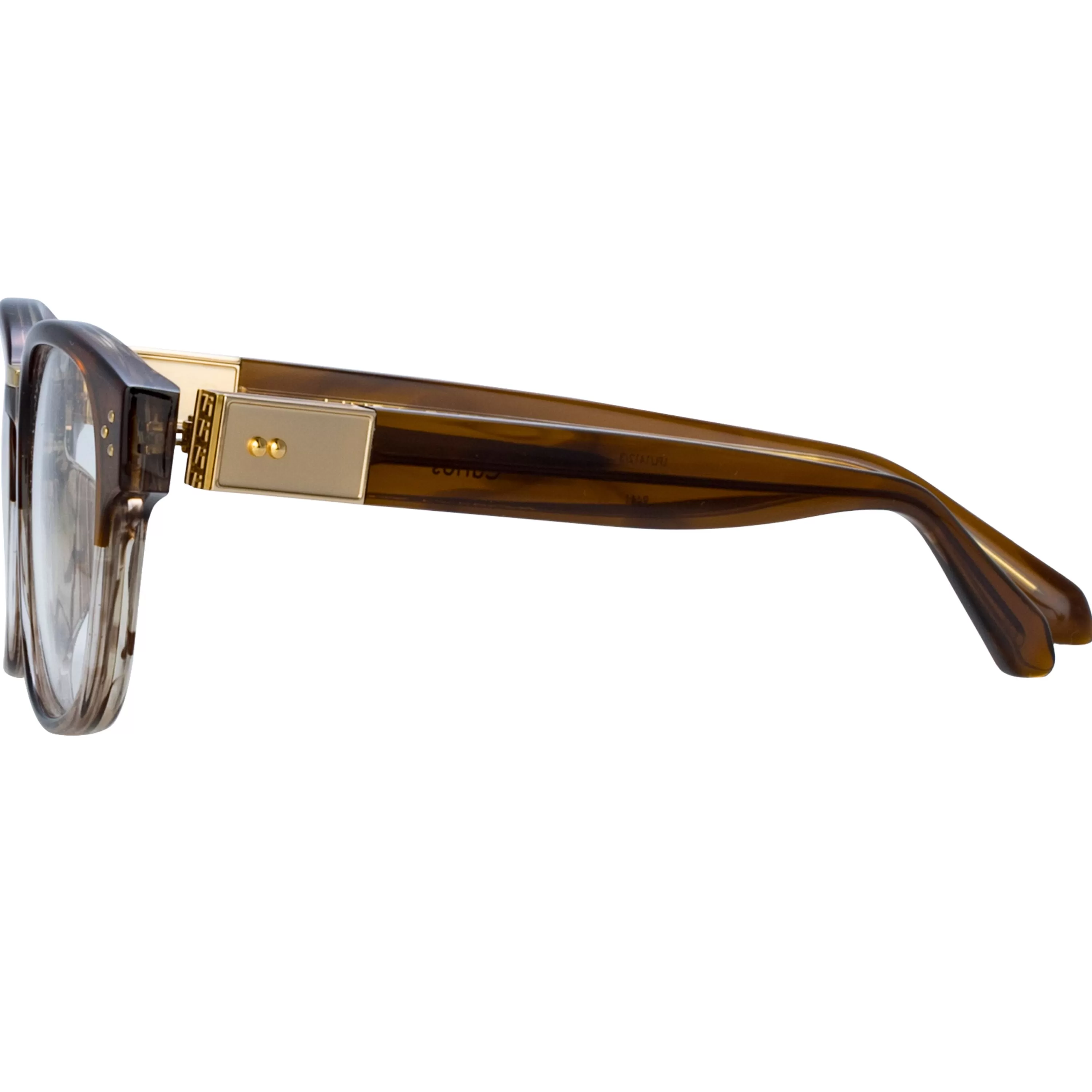 mens_carlos_optical_dframe_in_caramel_horn_2.webp Women LINDA FARROW (U.K.) Men's Carlos Optical D-Frame in Caramel Horn