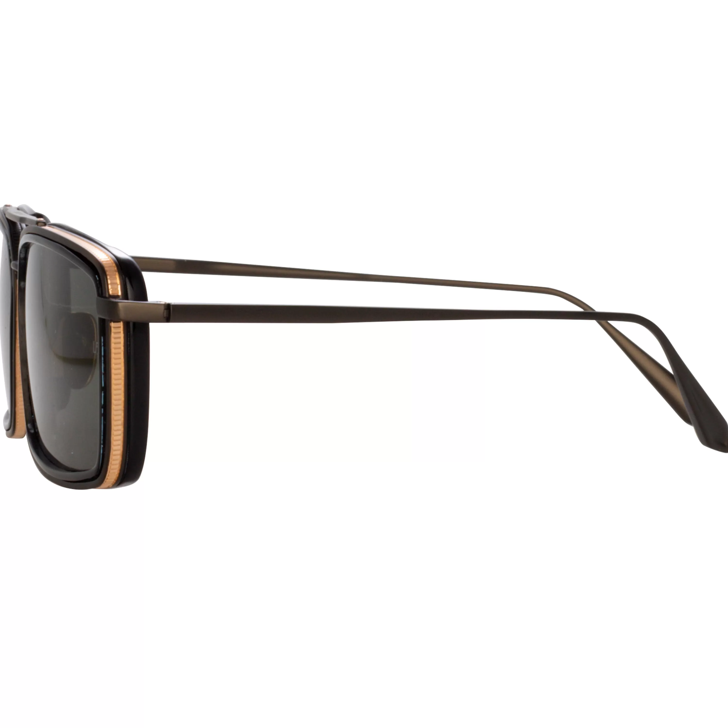 mens_cassia_rectangular_sunglasses_in_nickel_3.webp LINDA FARROW (U.K.) Men's Cassia Rectangular Sunglasses in Nickel