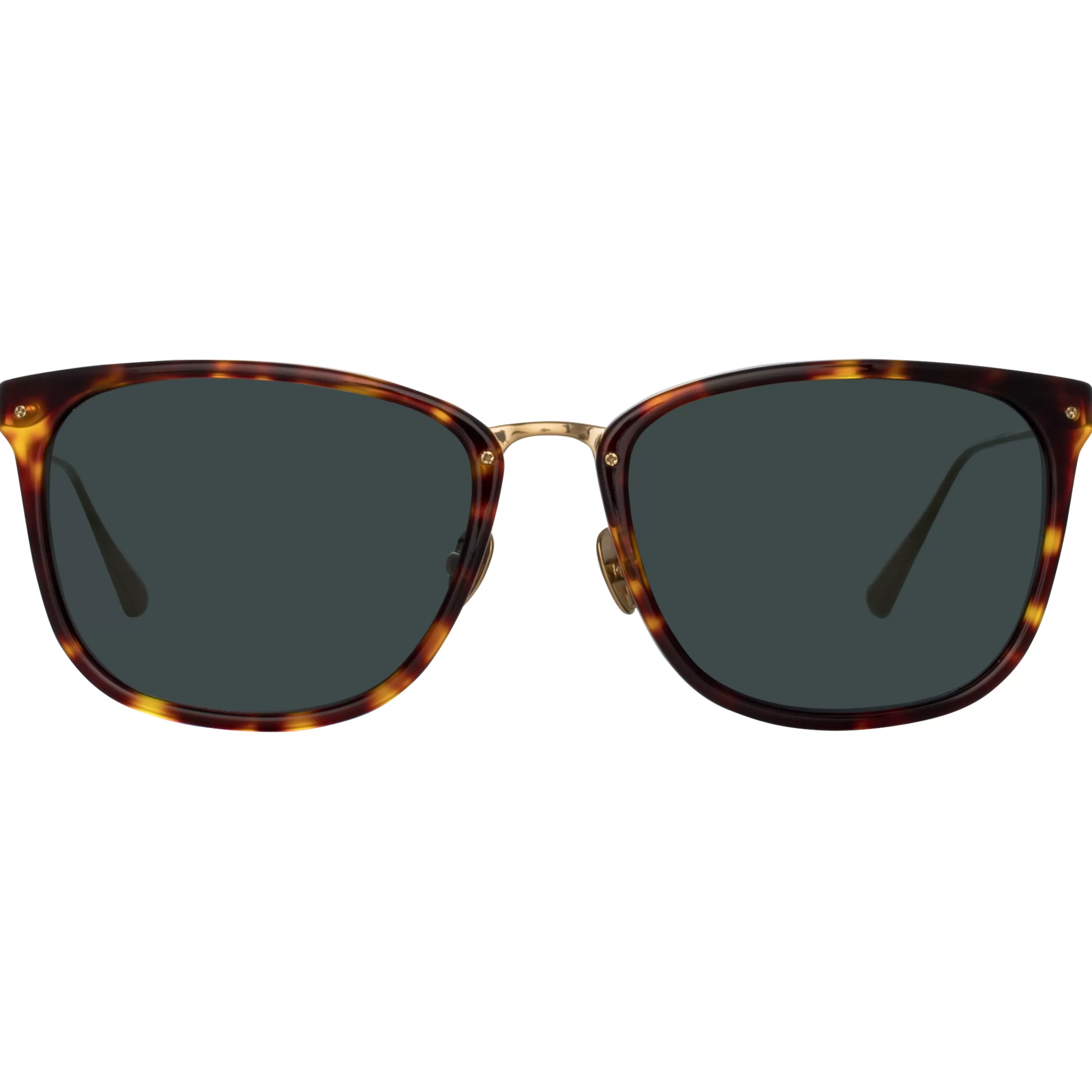 LINDA FARROW (U.K.) Men's Cassin D-Frame Sunglasses in Tortoiseshell