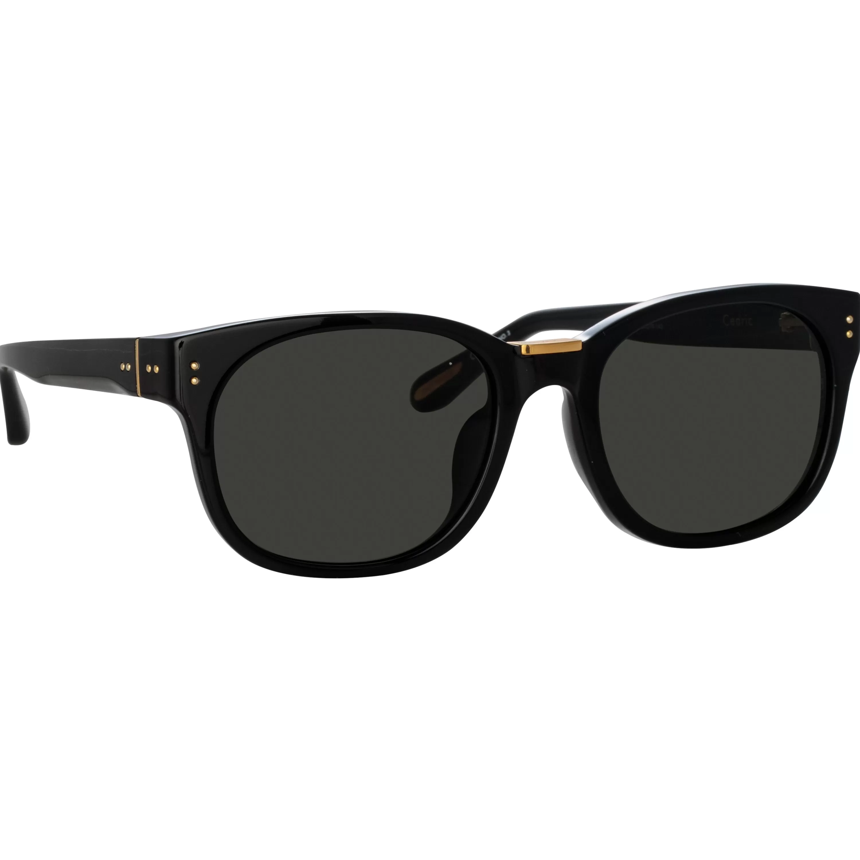 mens_cedric_rectangular_sunglasses_in_black_and_grey_2.webp LINDA FARROW (U.K.) Men's Cedric Rectangular Sunglasses in Black and Grey