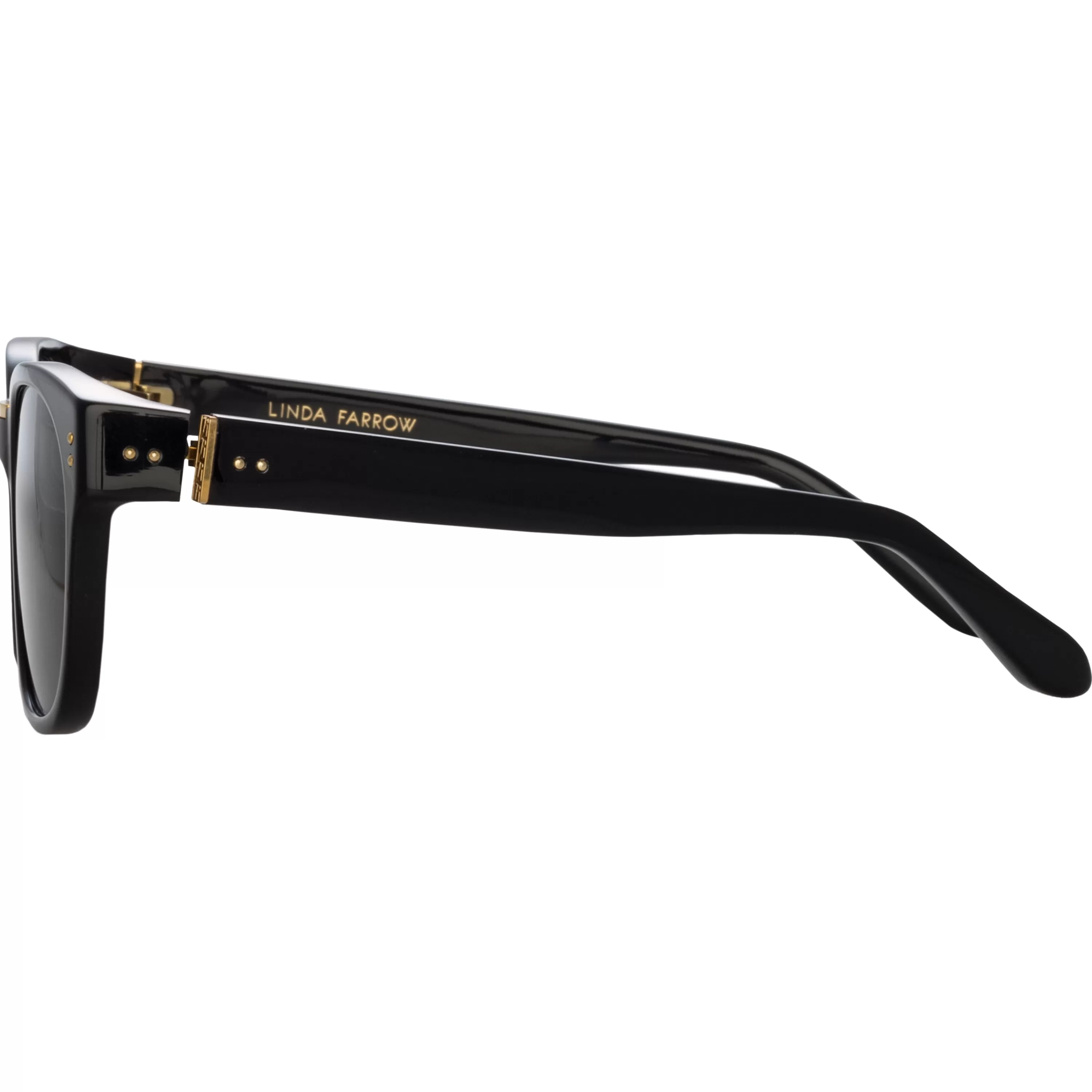 mens_cedric_rectangular_sunglasses_in_black_and_grey_3.webp LINDA FARROW (U.K.) Men's Cedric Rectangular Sunglasses in Black and Grey