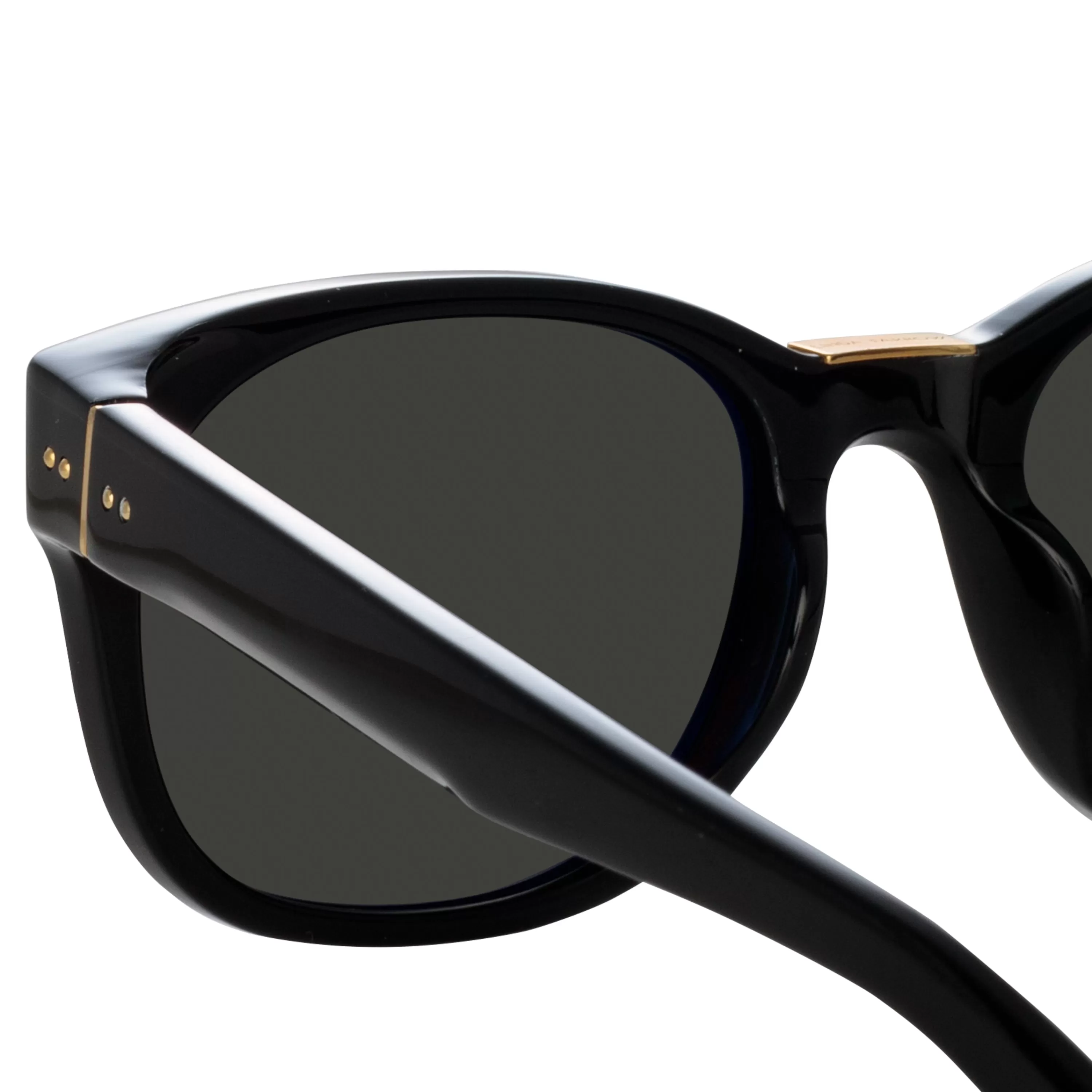 mens_cedric_rectangular_sunglasses_in_black_and_grey_4.webp LINDA FARROW (U.K.) Men's Cedric Rectangular Sunglasses in Black and Grey