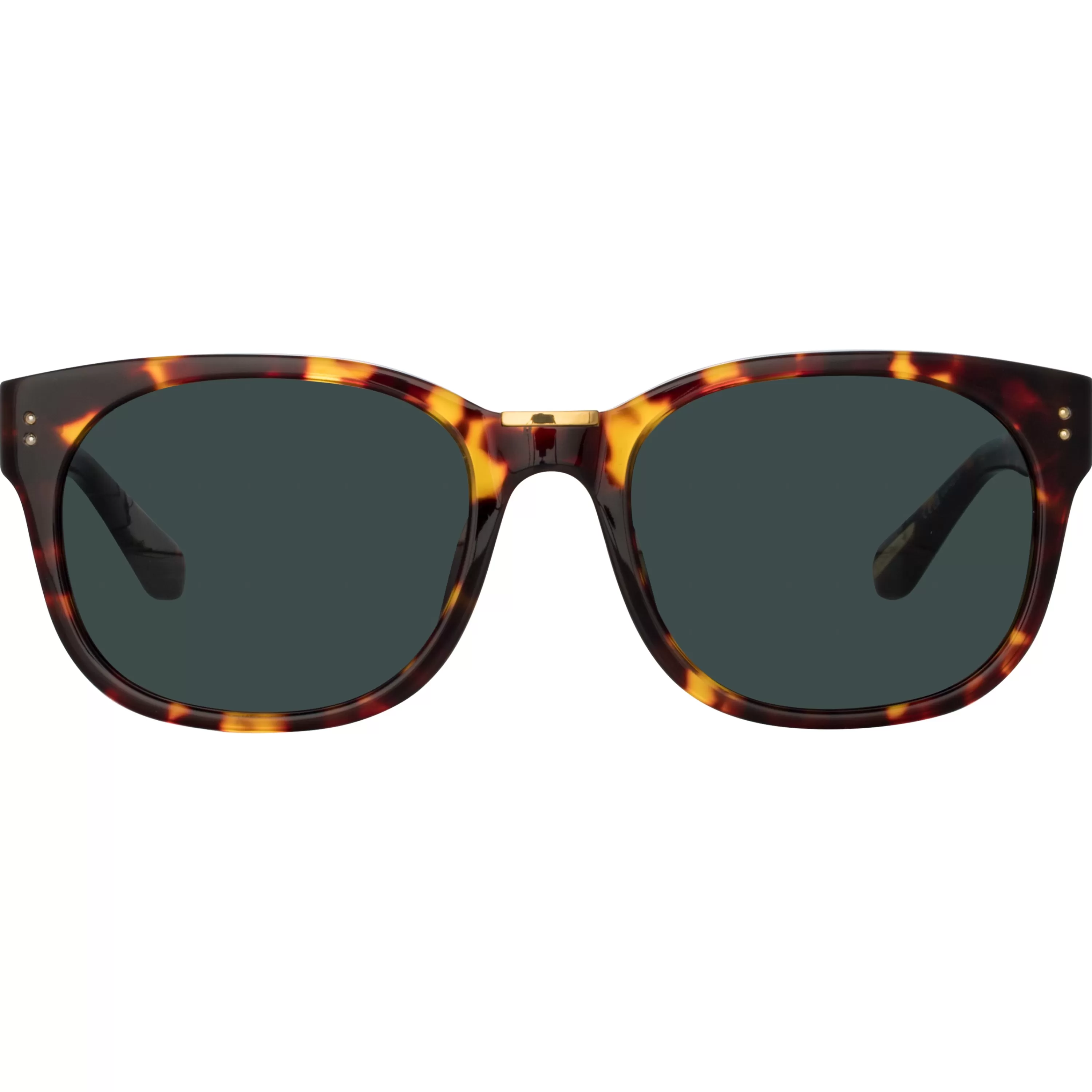 LINDA FARROW (U.K.) Men's Cedric Rectangular Sunglasses in Tortoiseshell
