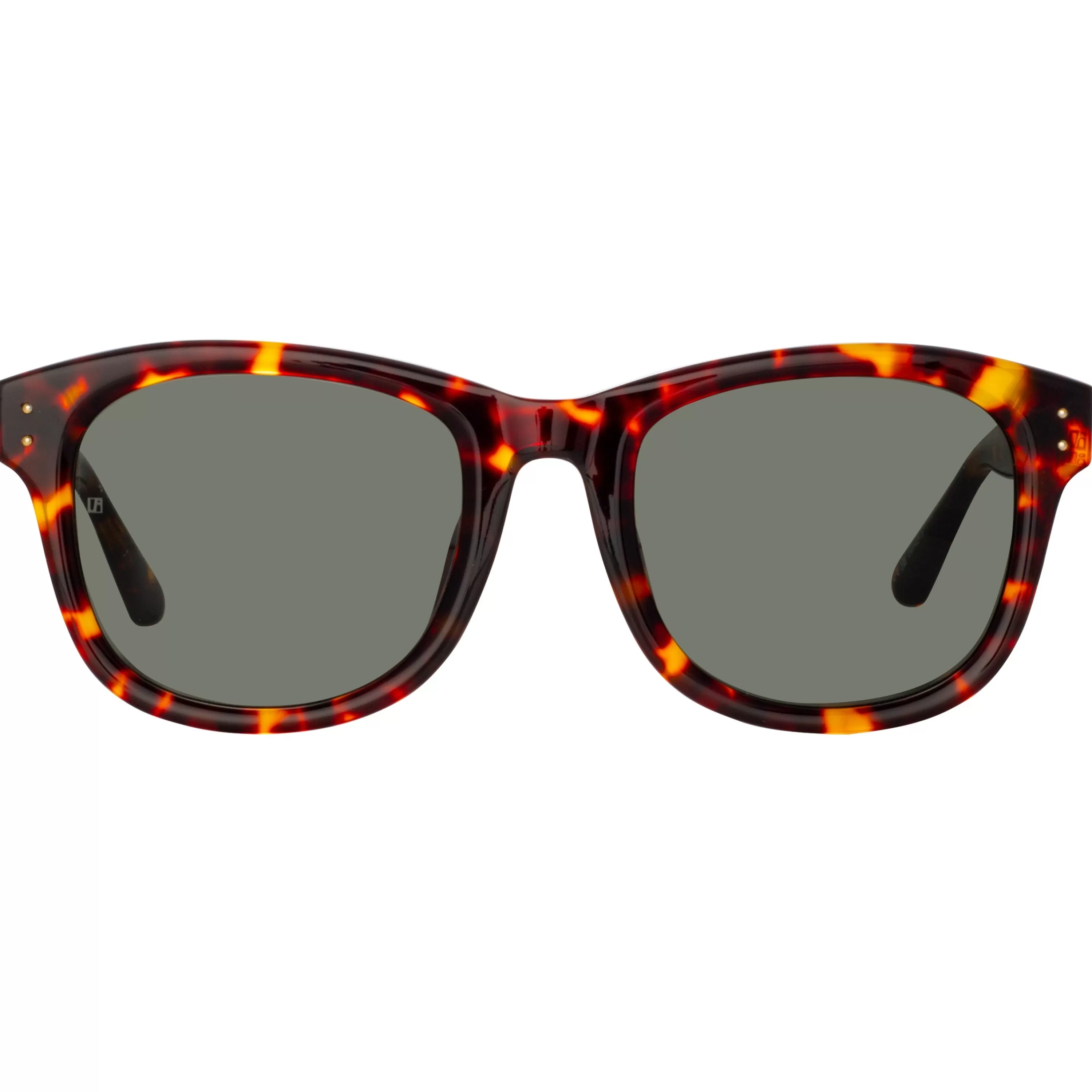 LINDA FARROW (U.K.) Men's Edson D-Frame Sunglasses in Tortoiseshell