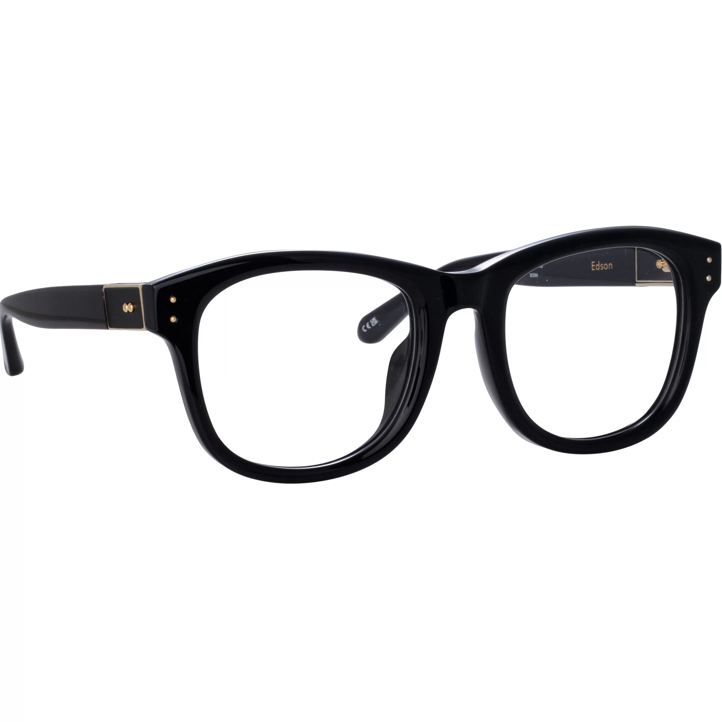 mens_edson_optical_dframe_in_black_2.webp LINDA FARROW (U.K.) Men's Edson Optical D-Frame in Black