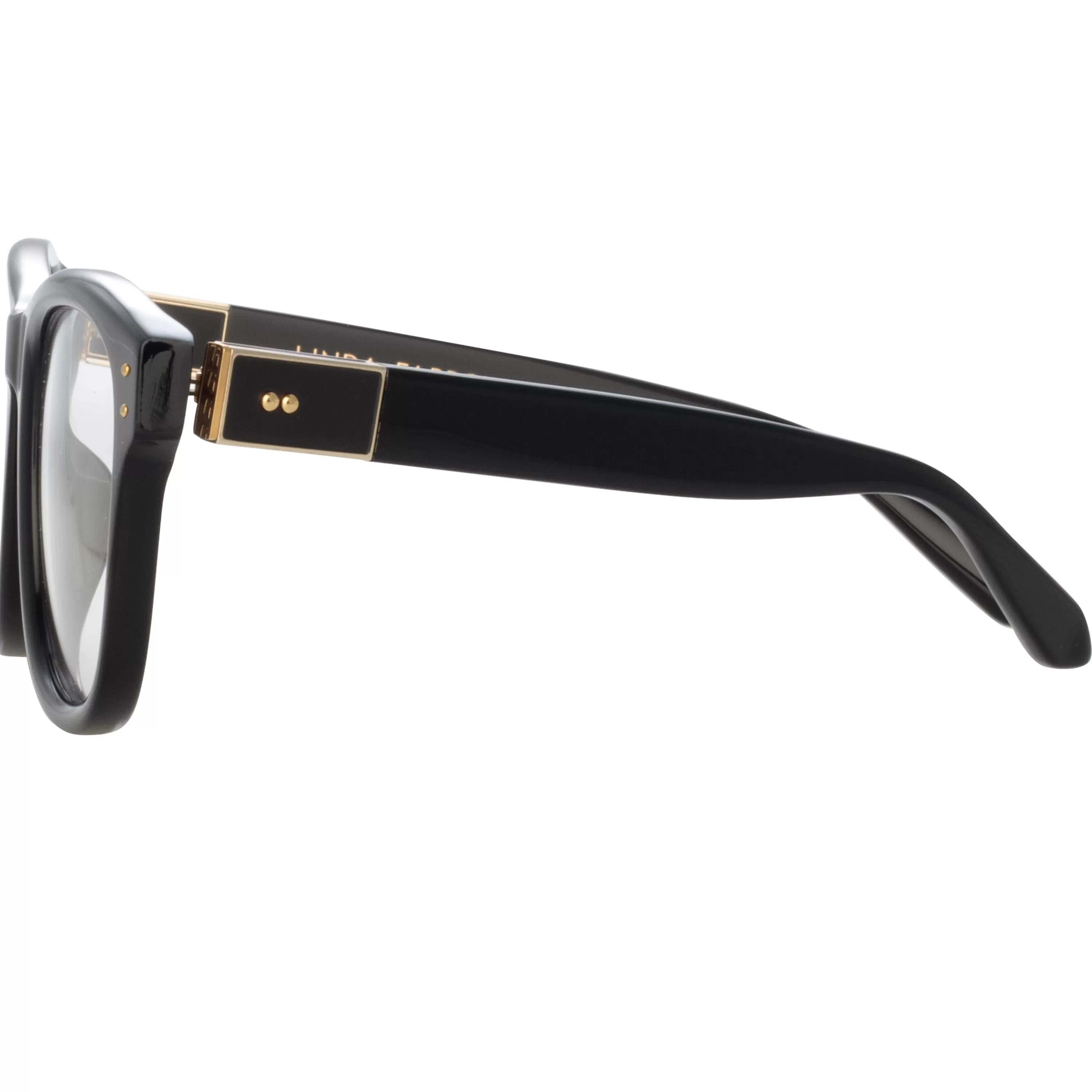 mens_edson_optical_dframe_in_black_3.webp LINDA FARROW (U.K.) Men's Edson Optical D-Frame in Black