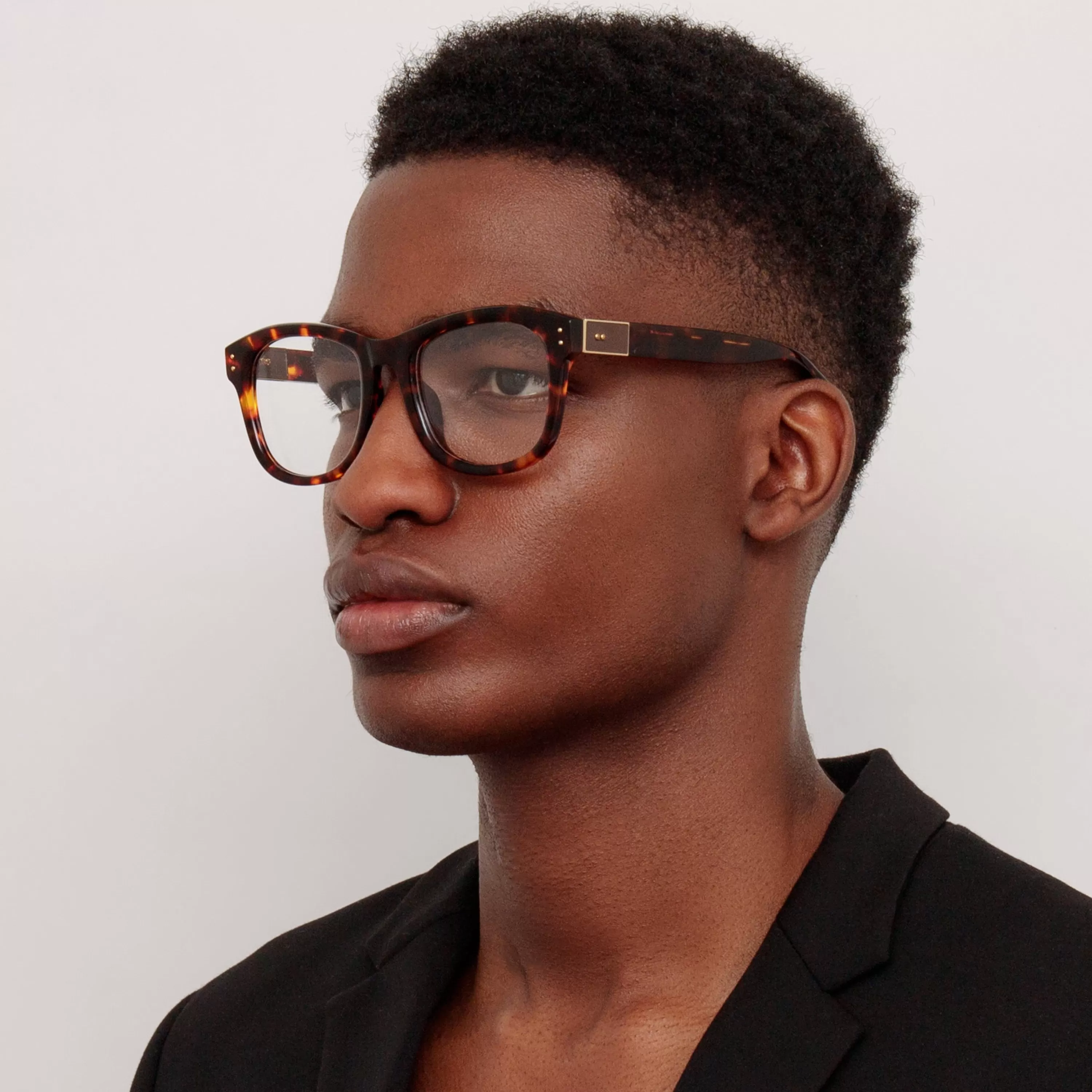 LINDA FARROW (U.K.) Men's Edson Optical D-Frame in Tortoiseshell