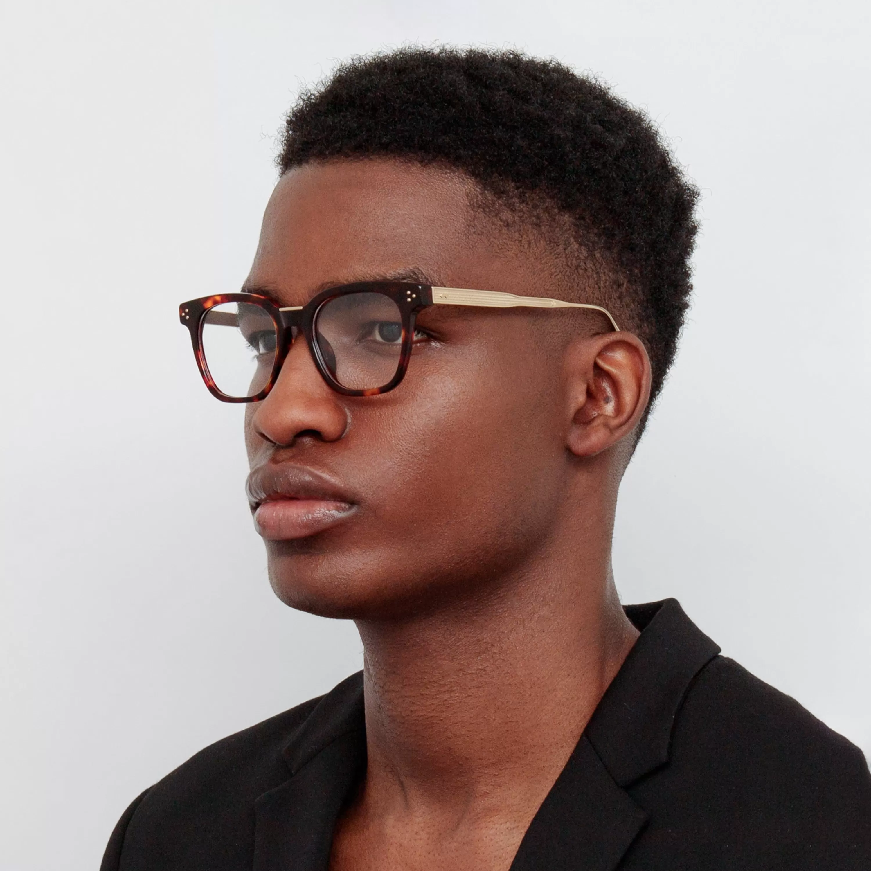 LINDA FARROW UK Men's Evans Optical D-Frame in Tortoiseshell