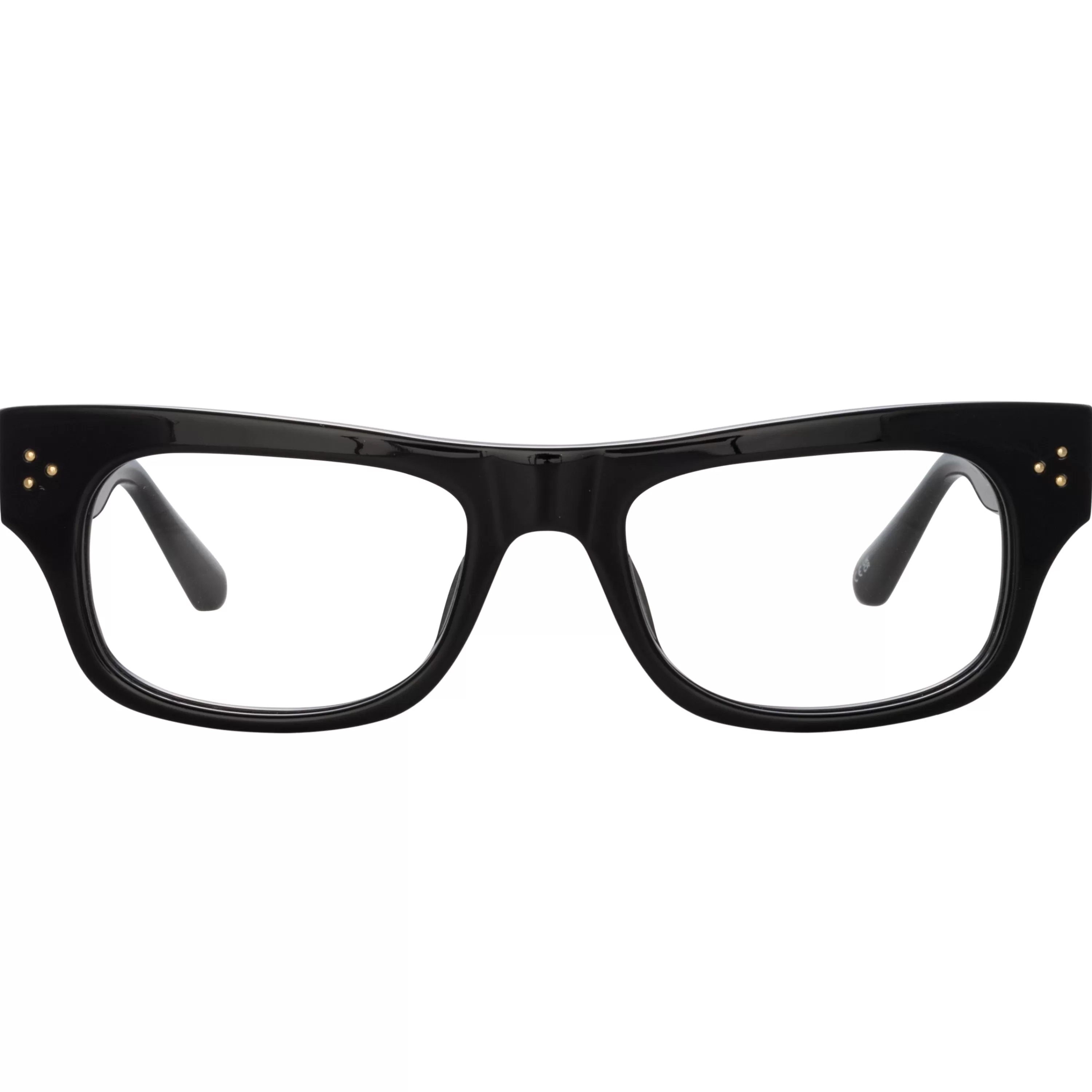 LINDA FARROW (U.K.) Men's Falck Rectangular Optical Frame in Black