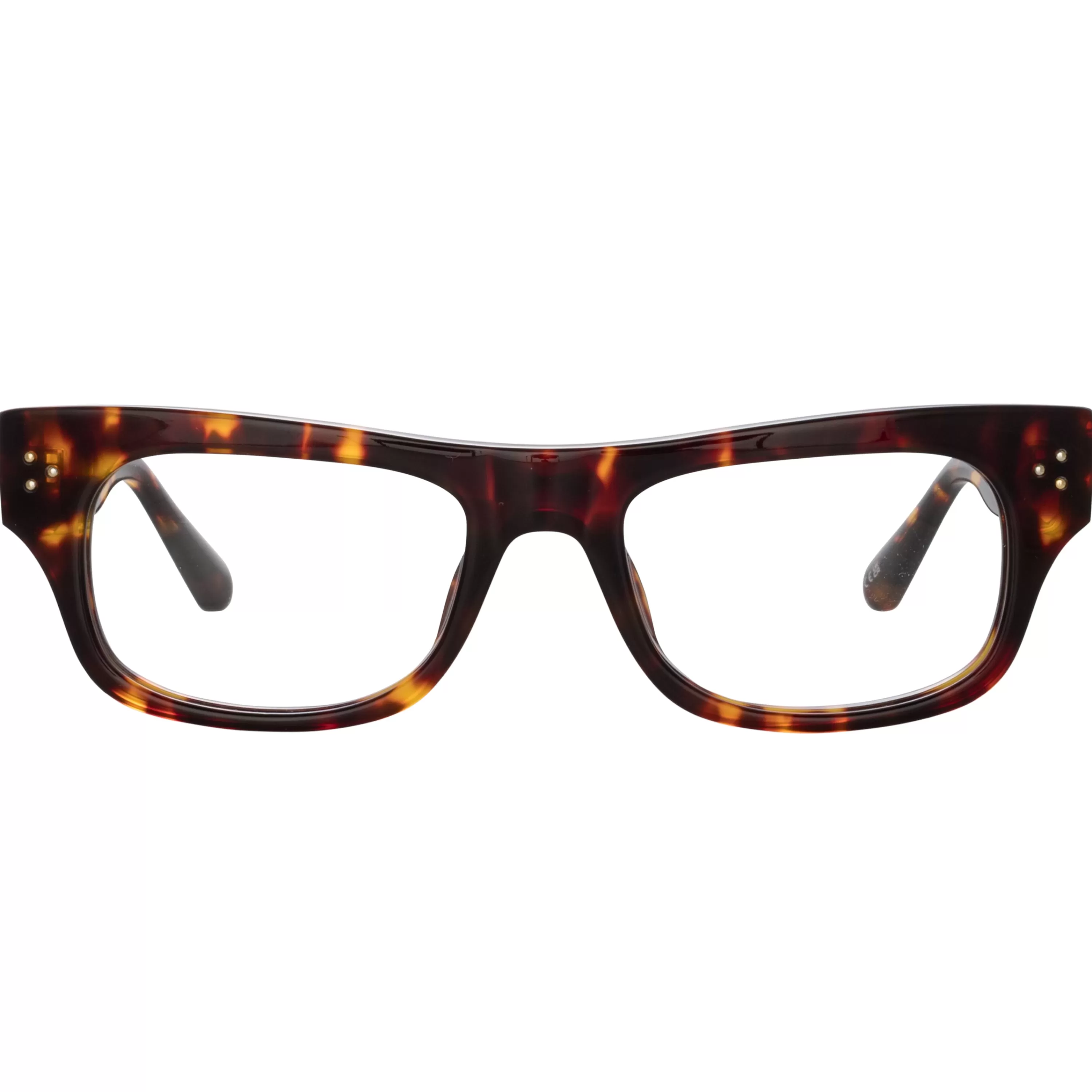 LINDA FARROW (U.K.) Men's Falck Rectangular Optical Frame in Tortoiseshell