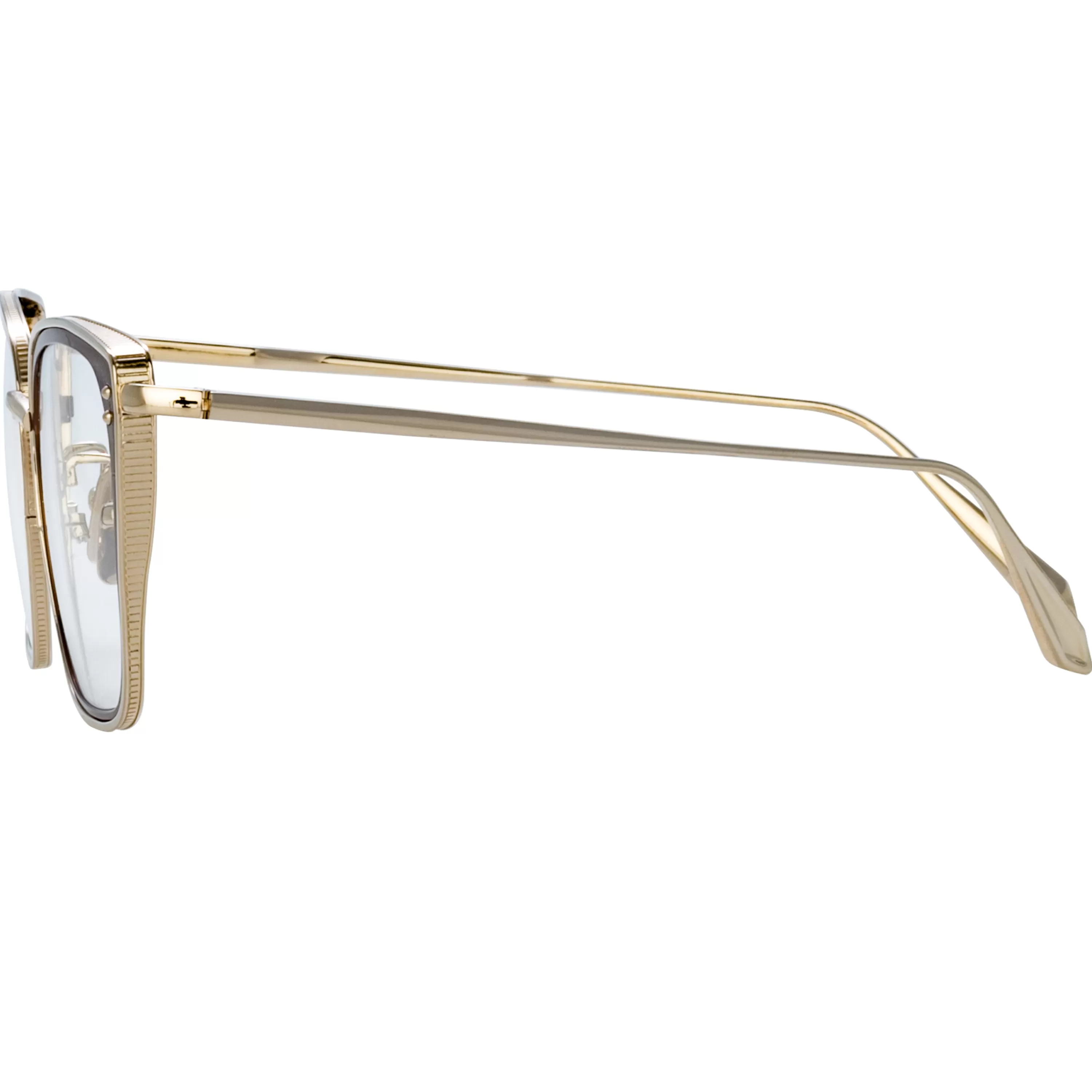 mens_hans_square_optical_frame_in_light_gold_3.webp Women LINDA FARROW (U.K.) Men's Hans Square Optical Frame in Light Gold