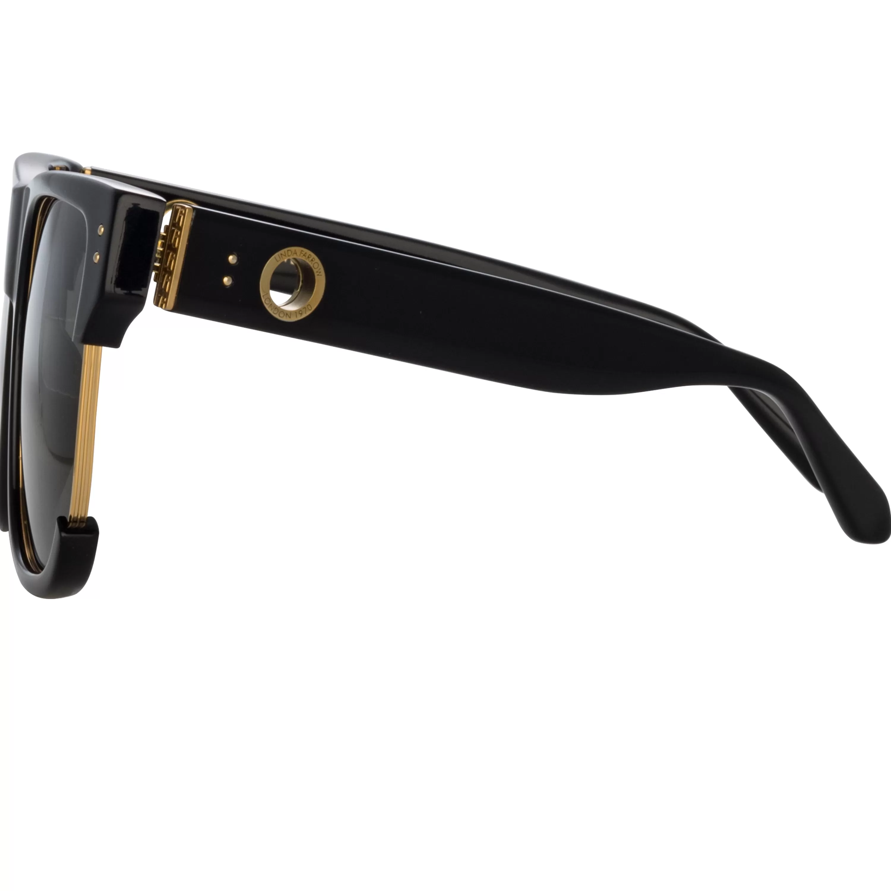 mens_lomas_dframe_sunglasses_in_black_2.webp LINDA FARROW (U.K.) Men's Lomas D-Frame Sunglasses in Black