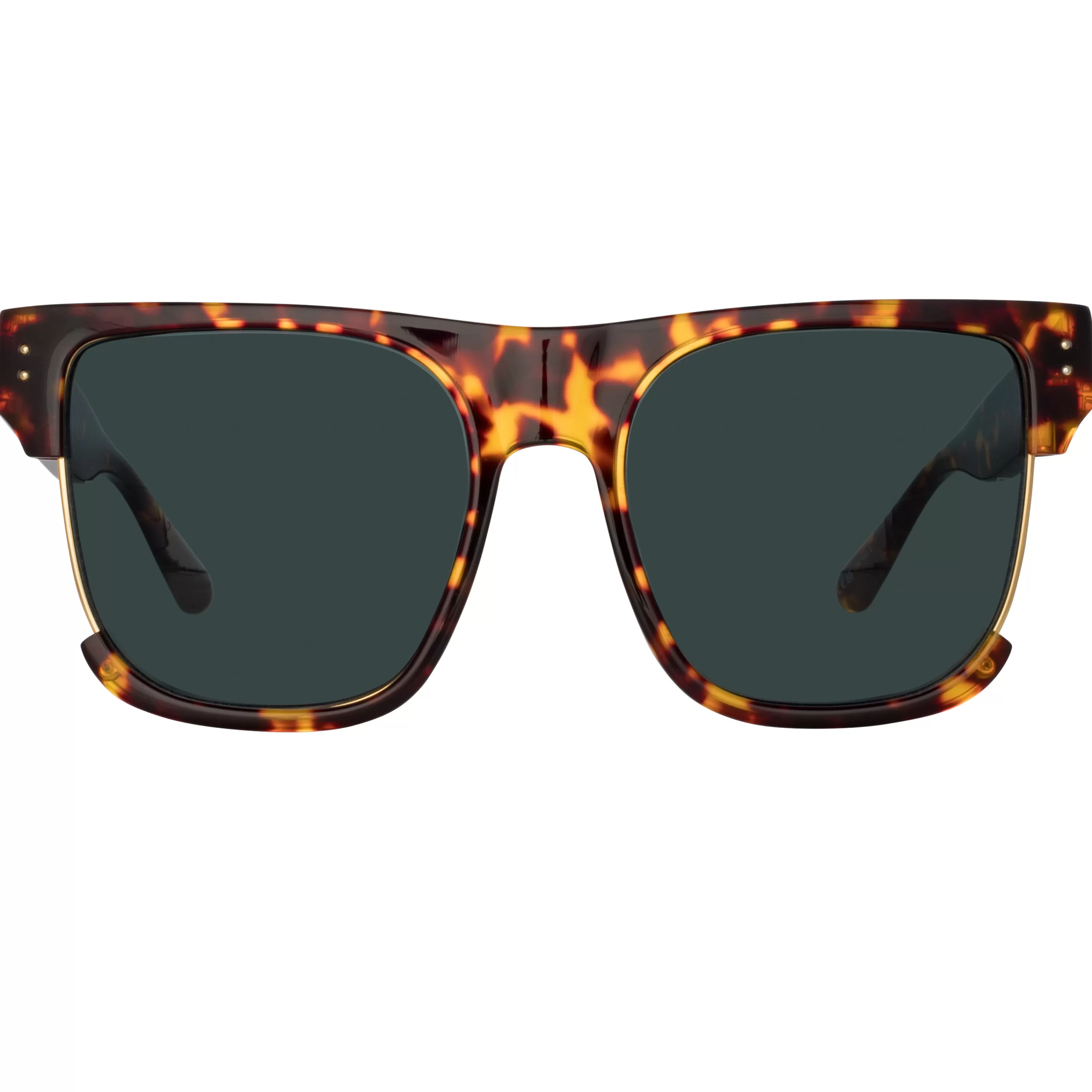 LINDA FARROW (U.K.) Men's Lomas D-Frame Sunglasses in Tortoiseshell