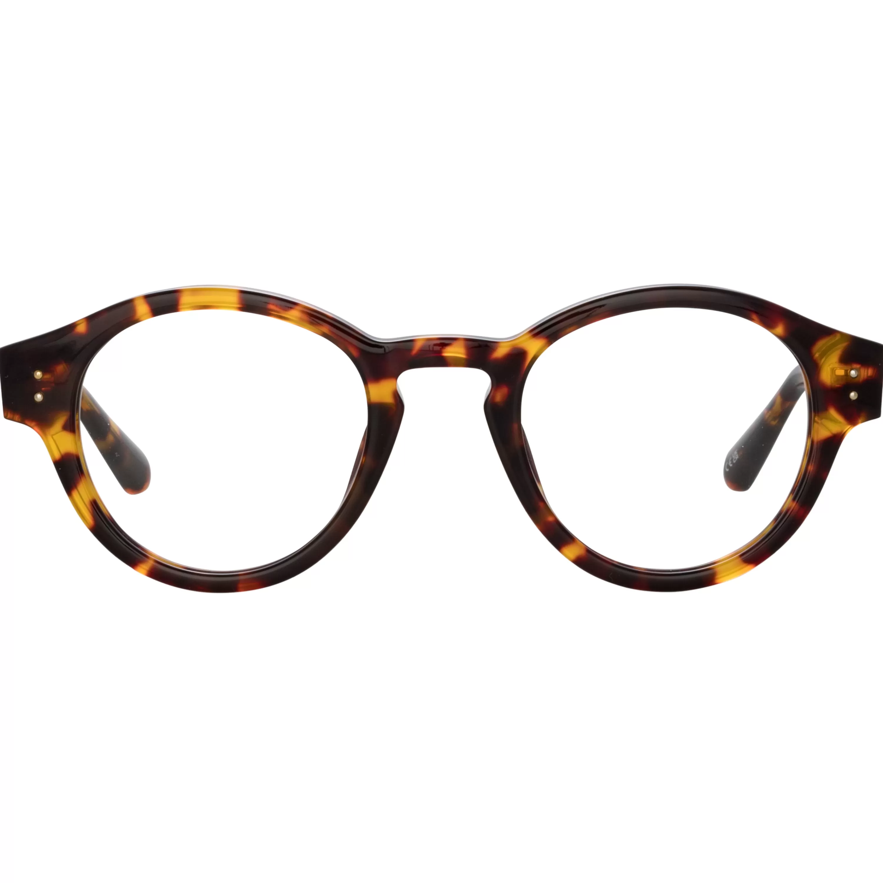 LINDA FARROW (U.K.) Men's Musa Oval Optical Frame in Tortoiseshell
