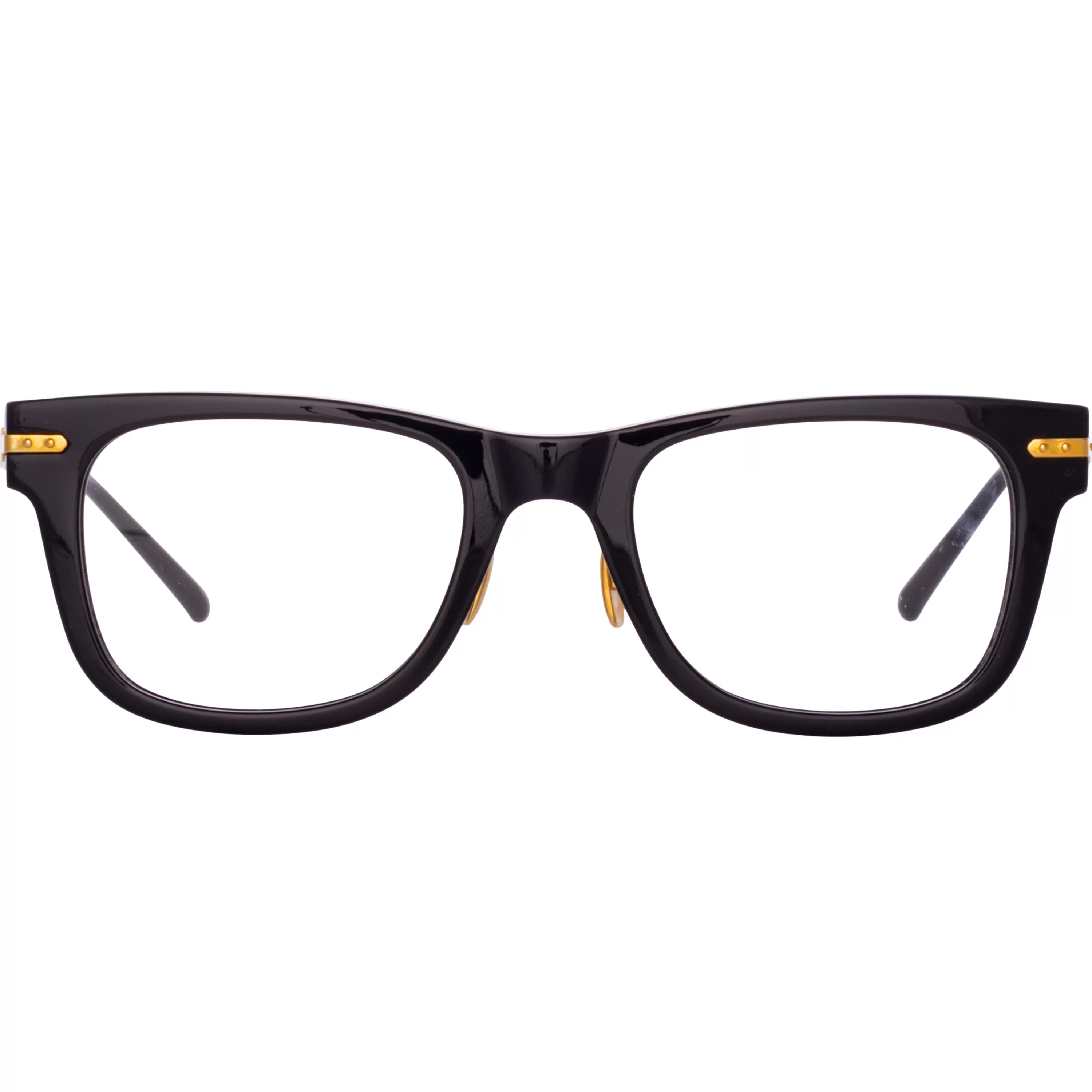 LINDA FARROW (U.K.) Men's Portico Optical D-Frame in Black (Asian Fit)