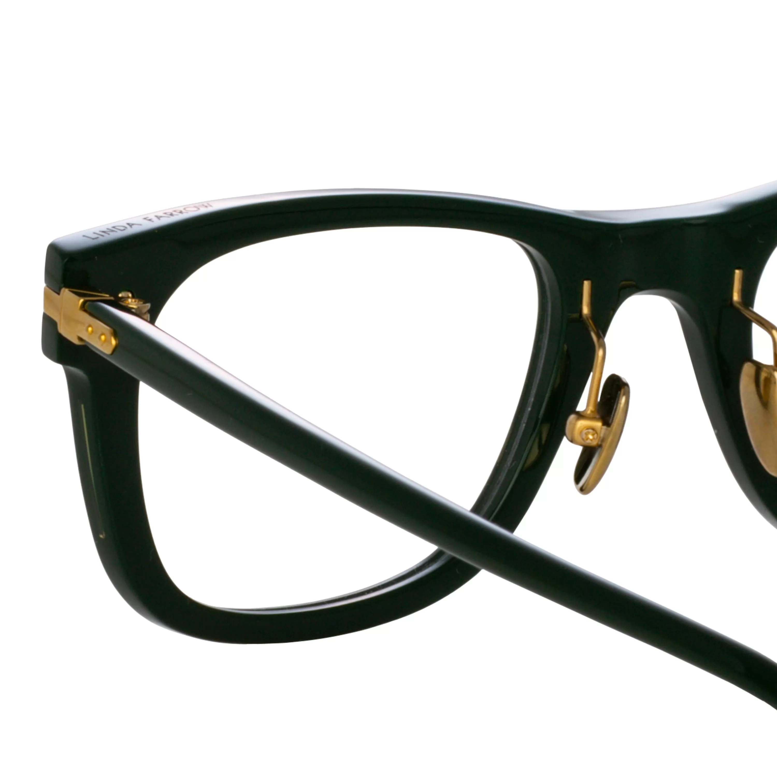 mens_portico_optical_dframe_in_forest_green_asian_fit_4.webp LINDA FARROW (U.K.) Men's Portico Optical D-Frame in Forest Green (Asian Fit)