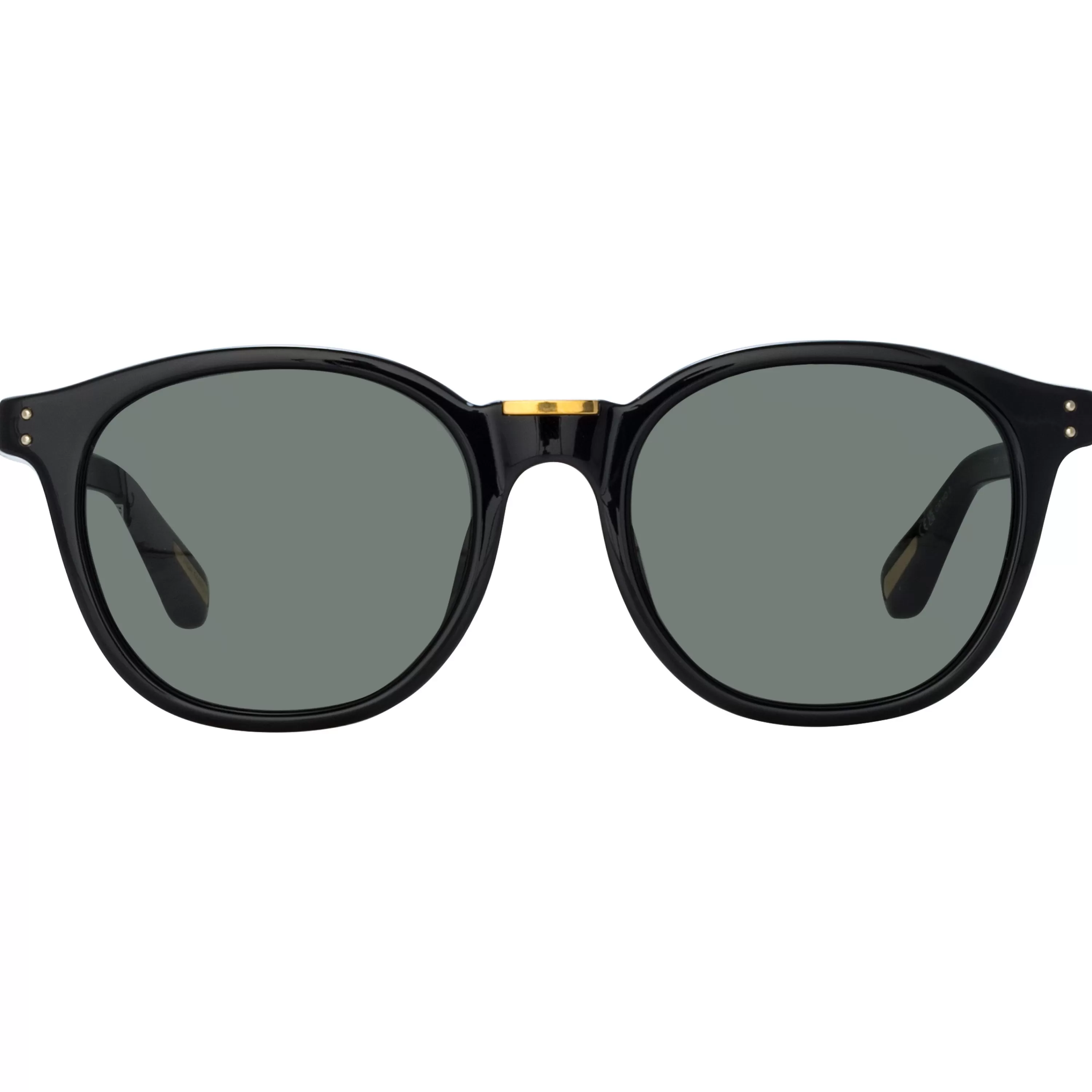 LINDA FARROW LUXE Men's Powell D-Frame Sunglasses in Black