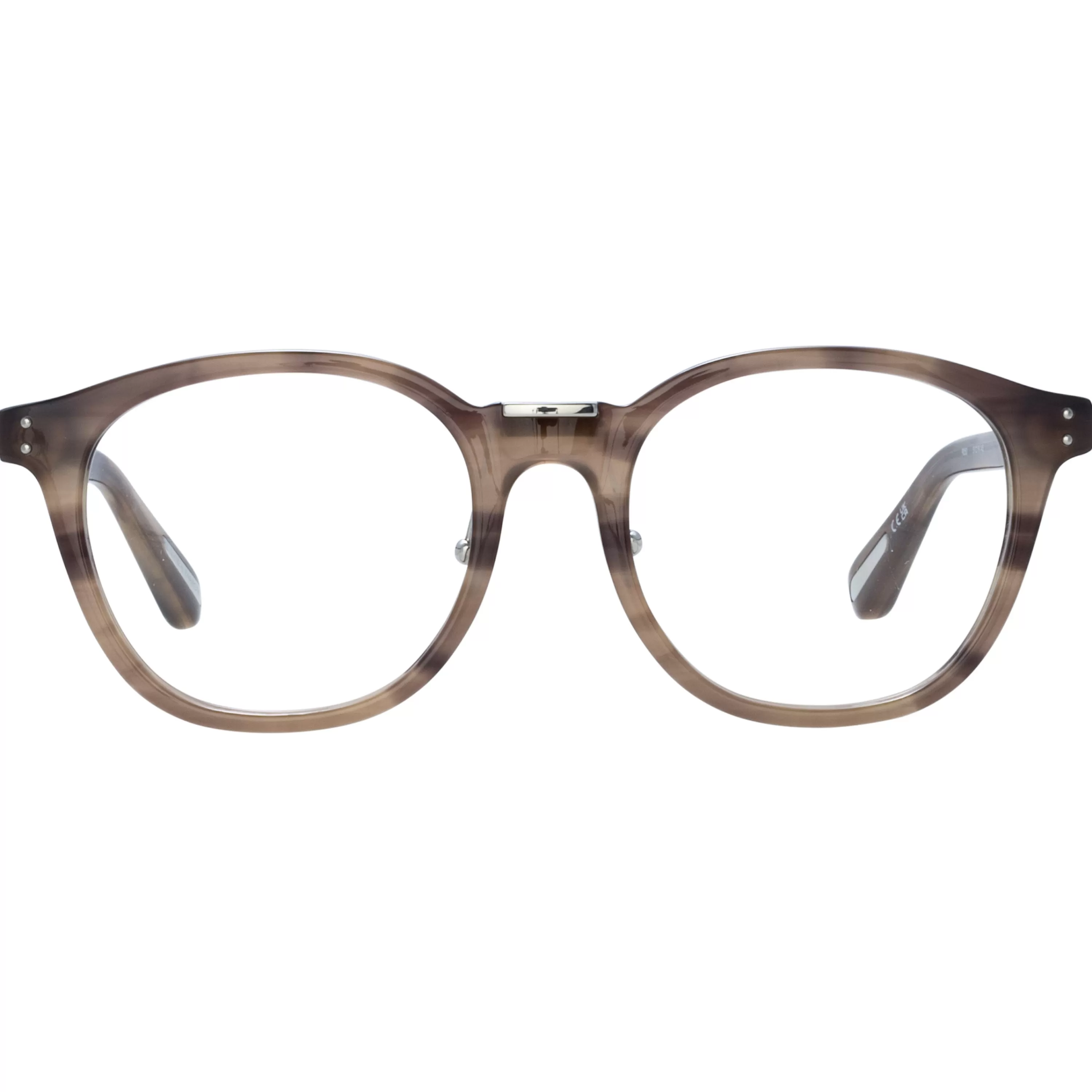 LINDA FARROW (U.K.) Men's Powell Optical D-Frame in Grey Horn