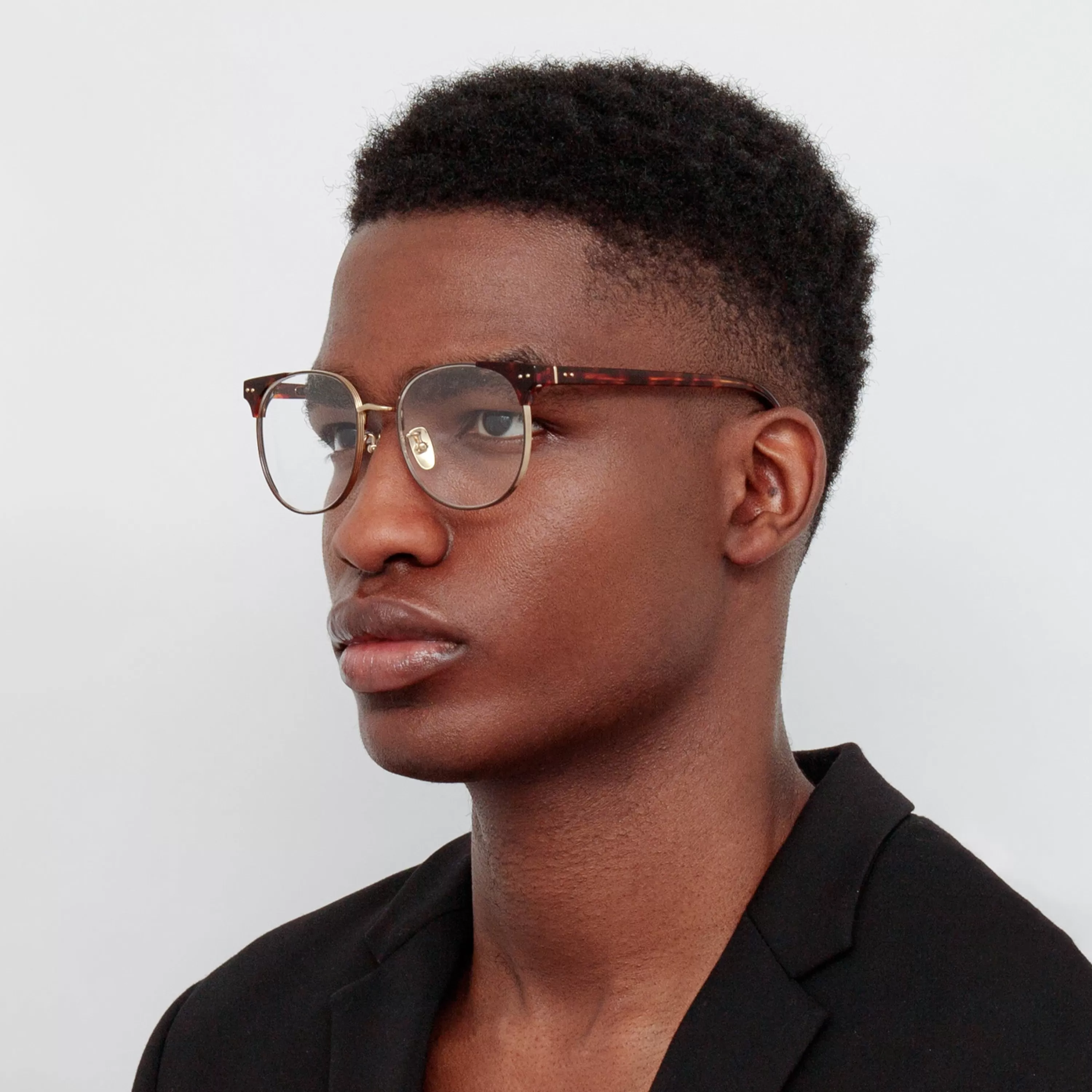 Linda Farrow Men's Spence Oval Optical Frame in Tortoiseshell