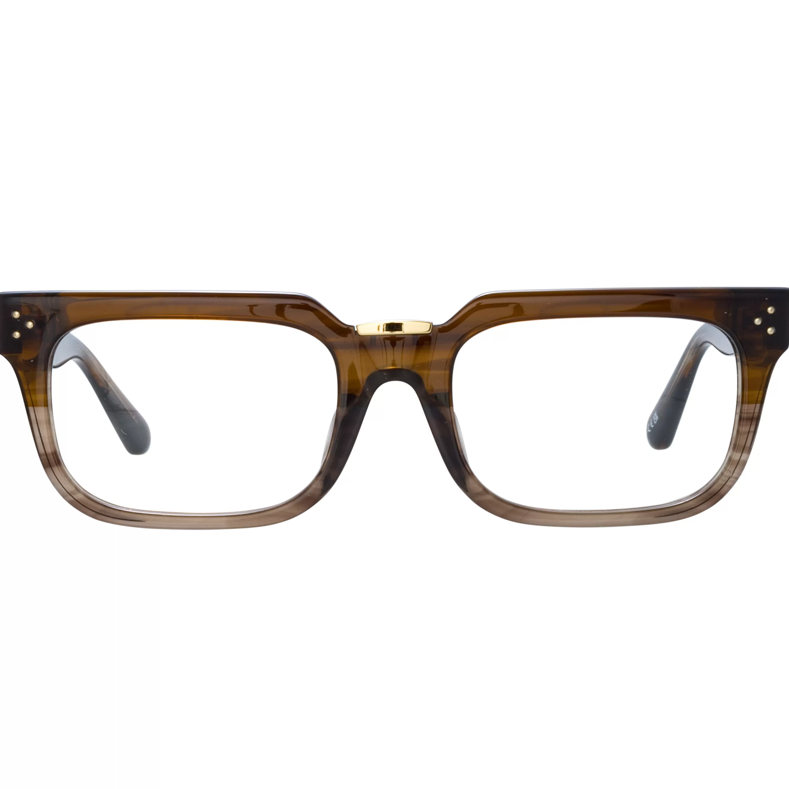 Women LINDA FARROW (U.K.) Men's Yoan Angular Optical Frame in Caramel Horn