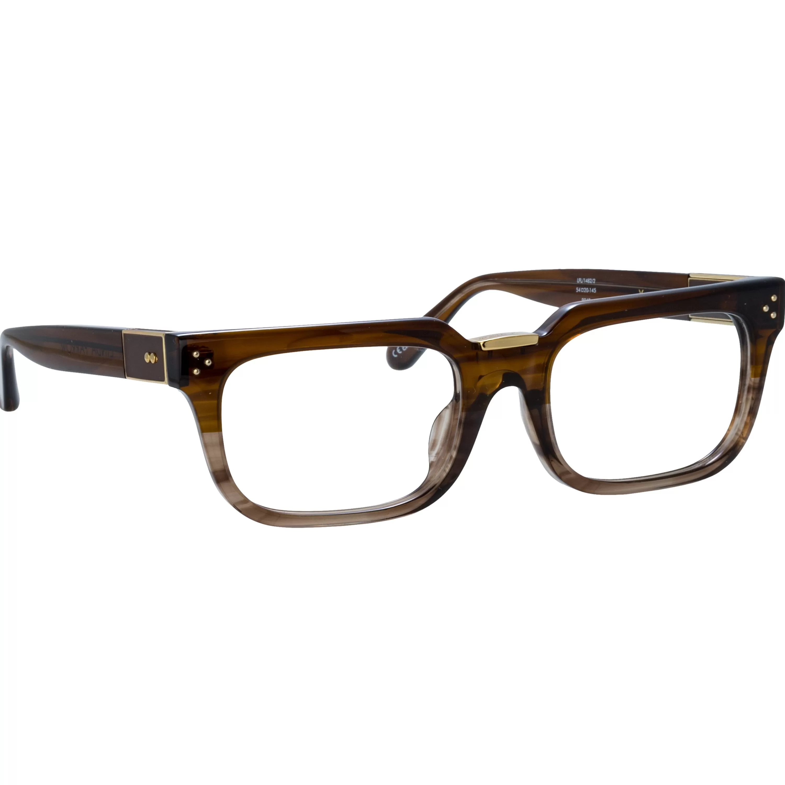 mens_yoan_angular_optical_frame_in_caramel_horn_2.webp Women LINDA FARROW (U.K.) Men's Yoan Angular Optical Frame in Caramel Horn