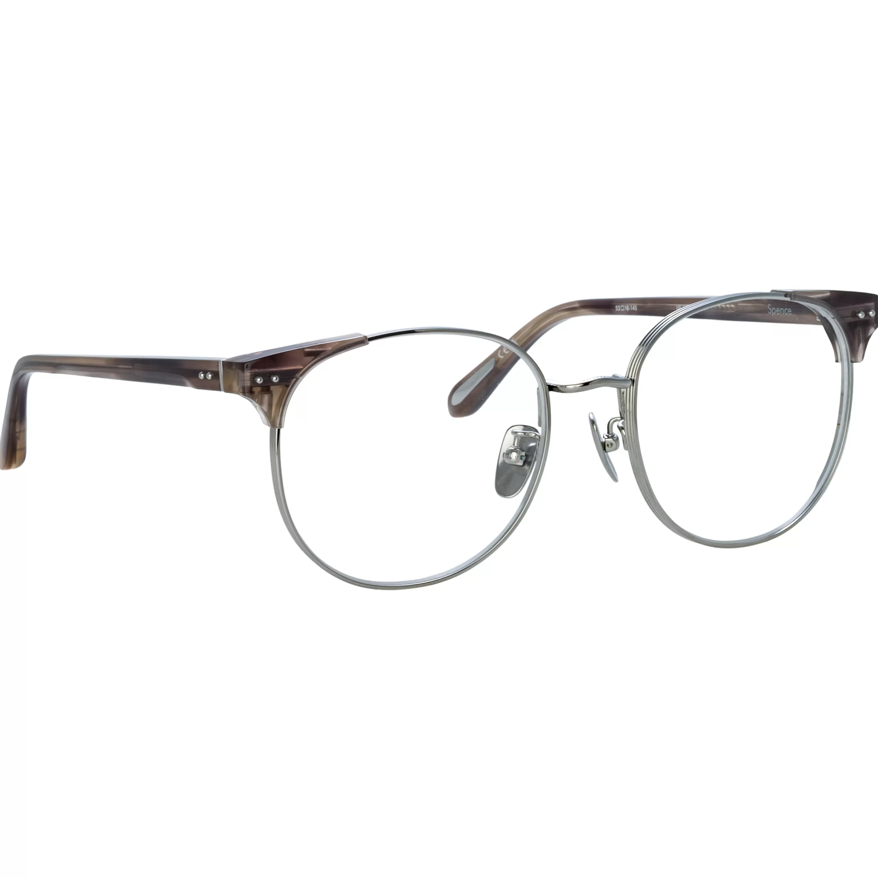 mensspence_oval_optical_frame_in_grey_horn_2.webp Linda Farrow Men'sSpence Oval Optical Frame in Grey Horn