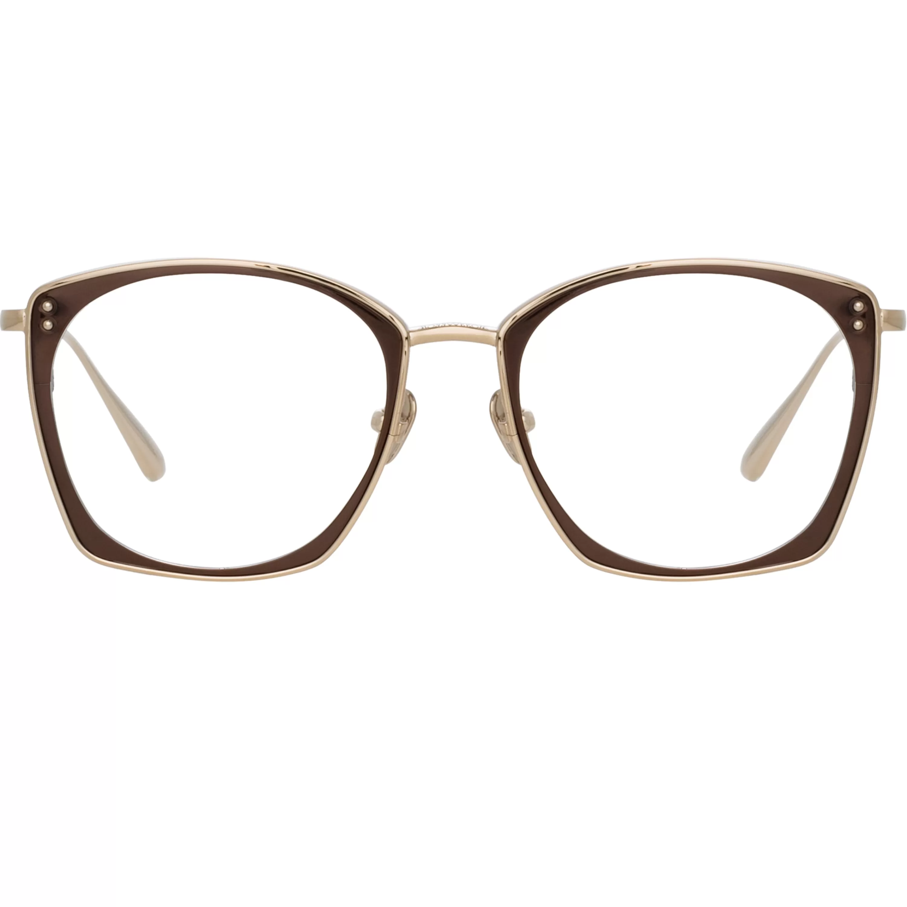 Women LINDA FARROW (U.K.) Milo Square Optical Frame in Light Gold