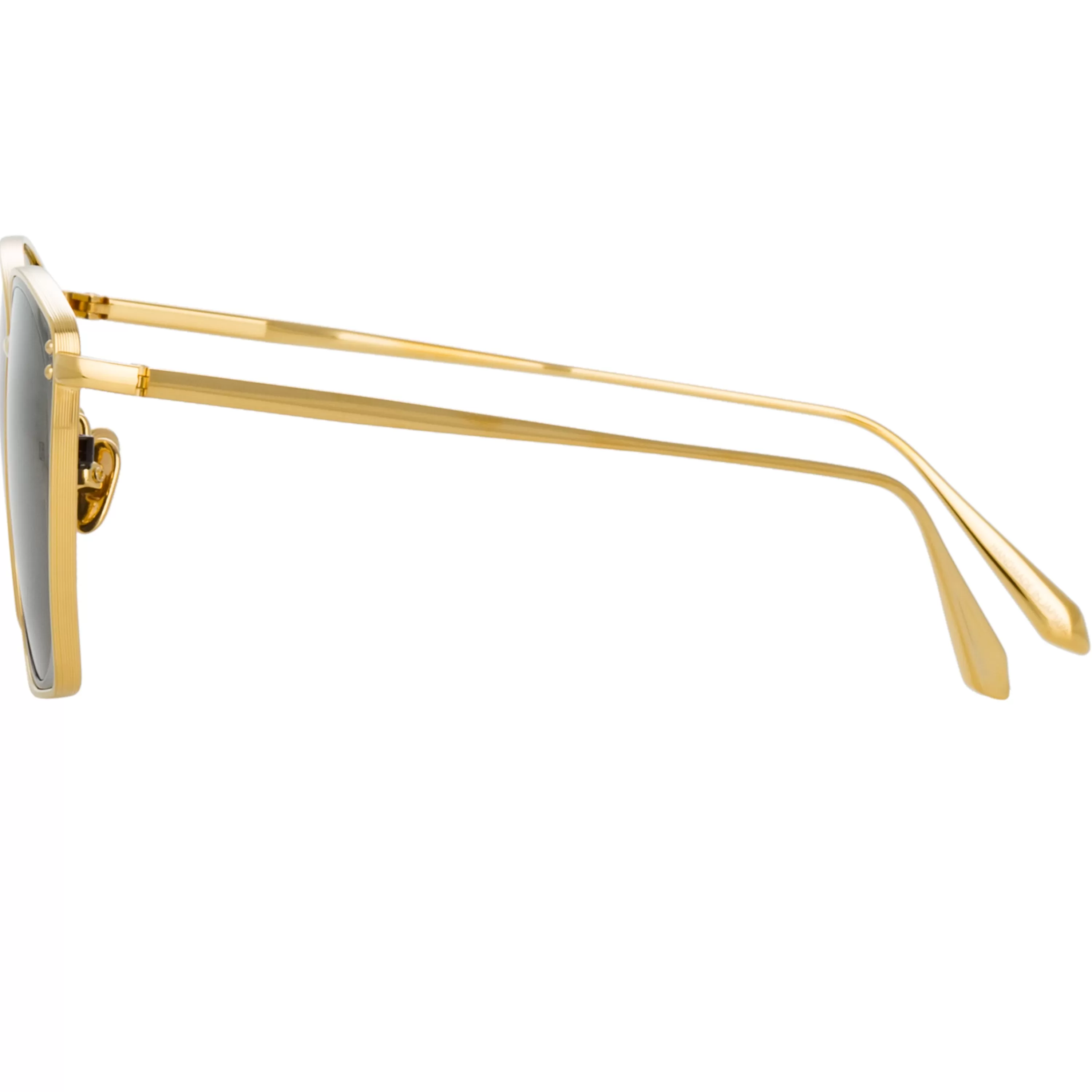 milo_square_sunglasses_in_yellow_gold_3.webp LINDA FARROW (U.K.) Milo Square Sunglasses in Yellow Gold
