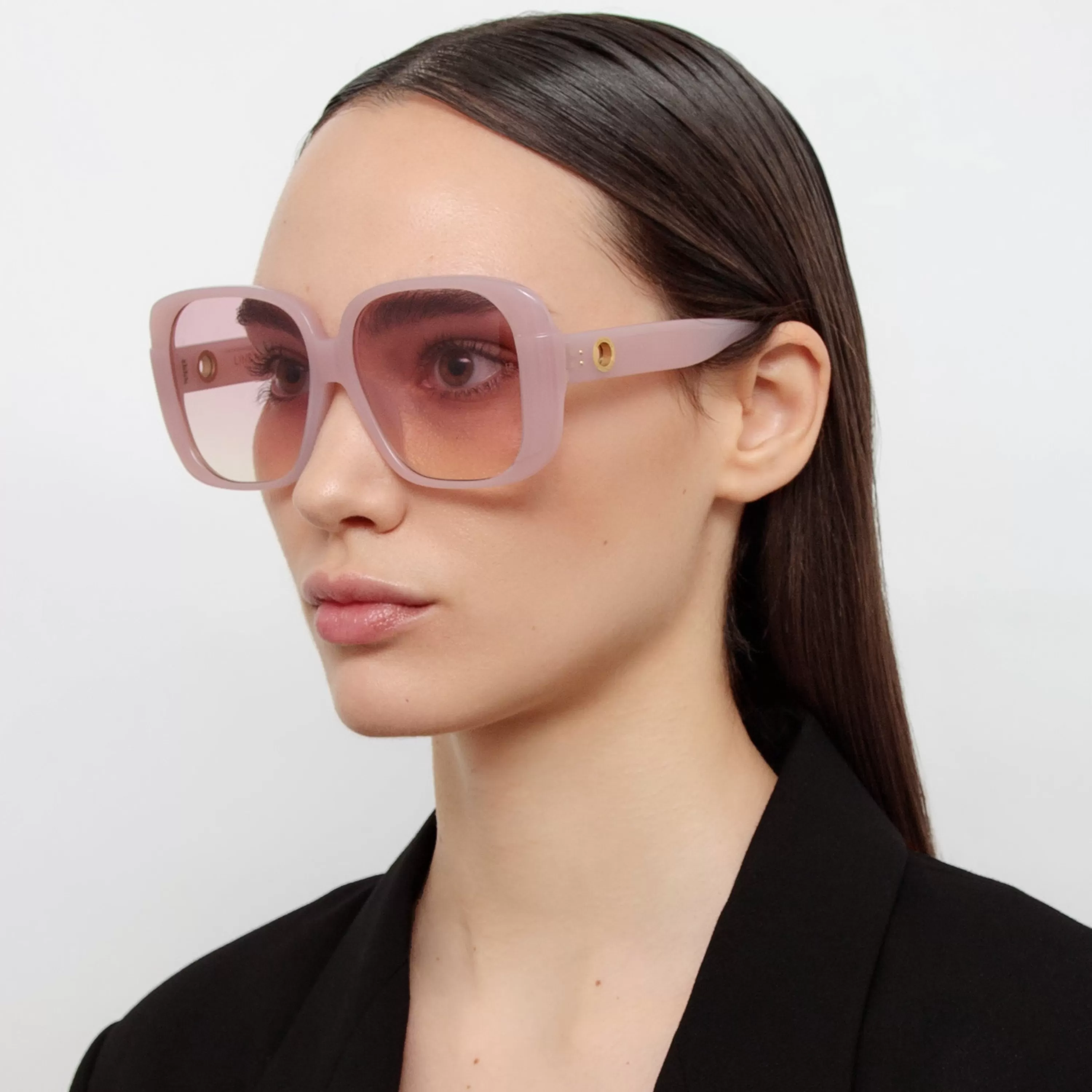 Women LINDA FARROW (U.K.) Mima Oversized Sunglasses in Lilac