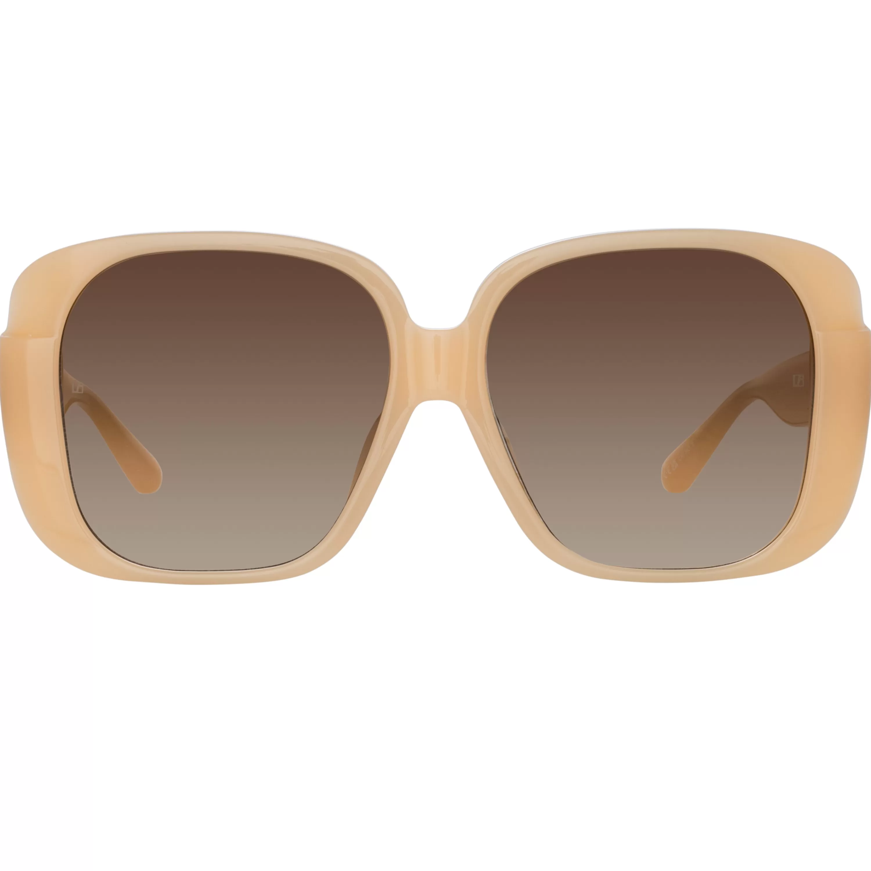 Women LINDA FARROW (U.K.) Mima Oversized Sunglasses in Peach